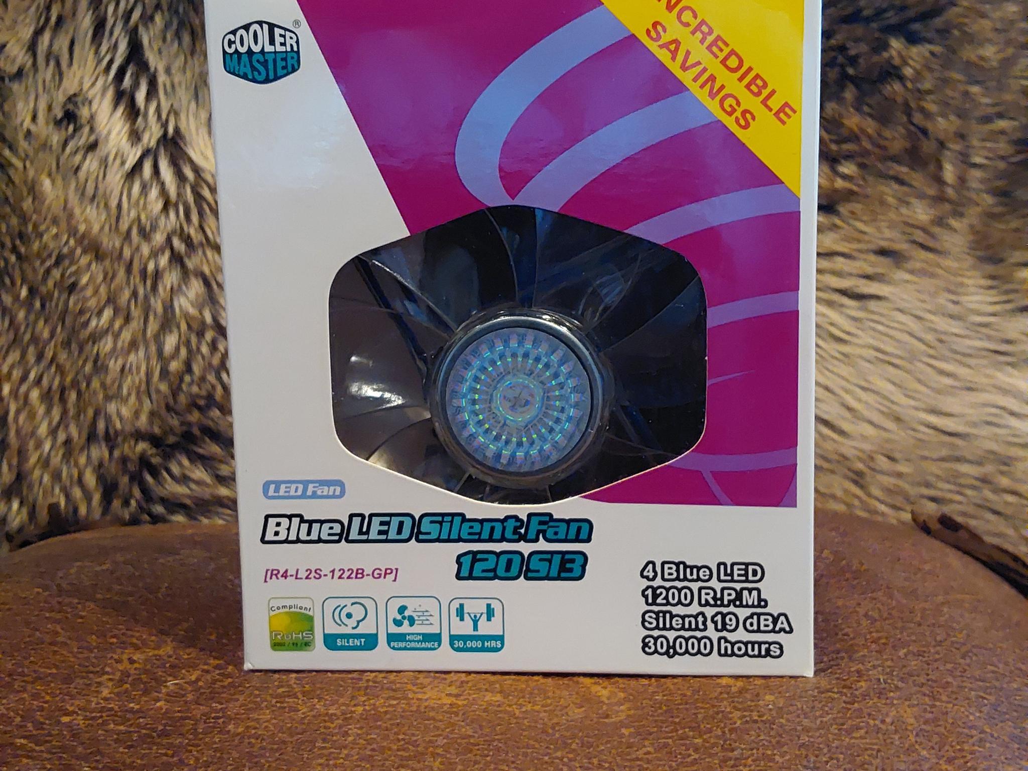 NEW COOLER MASTER 120mm (BLUE LED) COMPUTER CASE FANS (VALUE TWO-PACK)