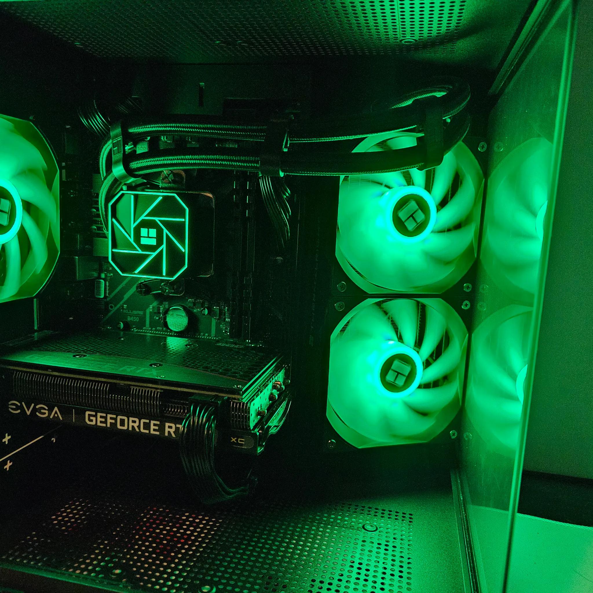 Liquid cooled Dark Side RIG Ryzen 5 / 16GB DDR4 / 1TB SSD / RTX 3060 TI