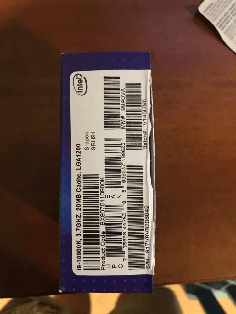 Intel Core i9-10900K 3.7 GHz 10-Core Processor Unlocked 