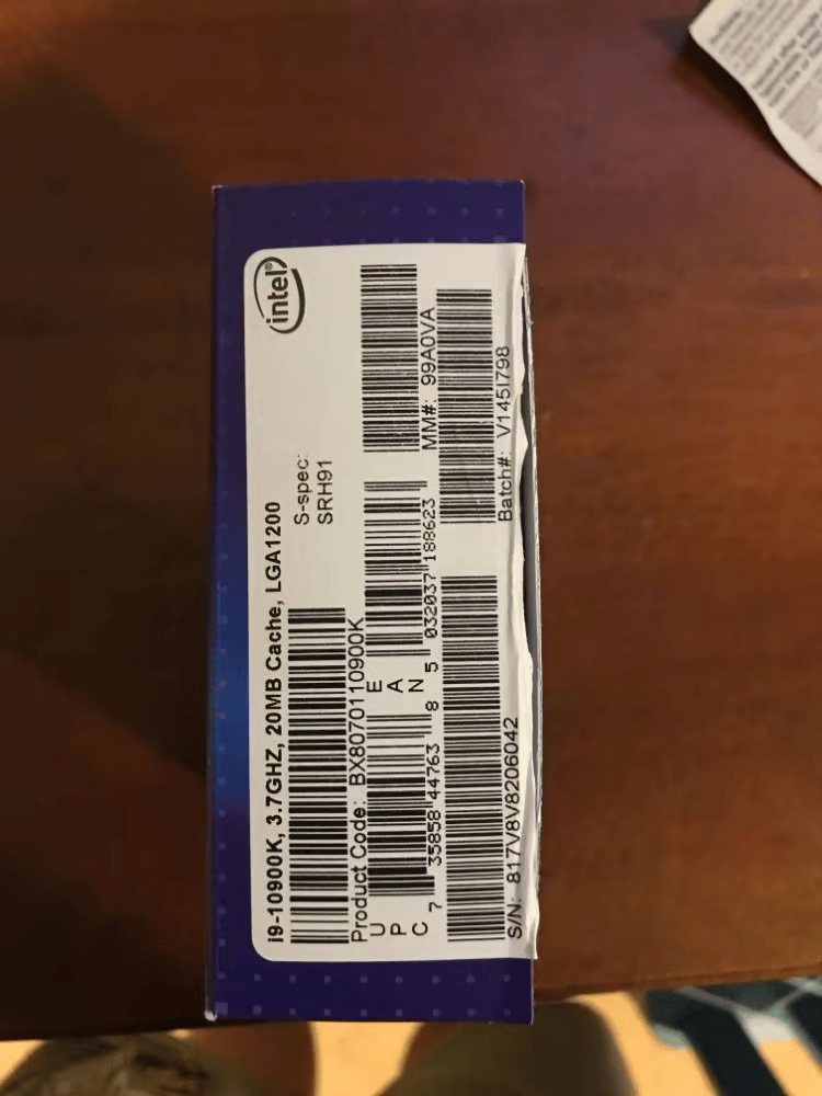 Intel Core i9-10900K 3.7 GHz 10-Core Processor Unlocked 