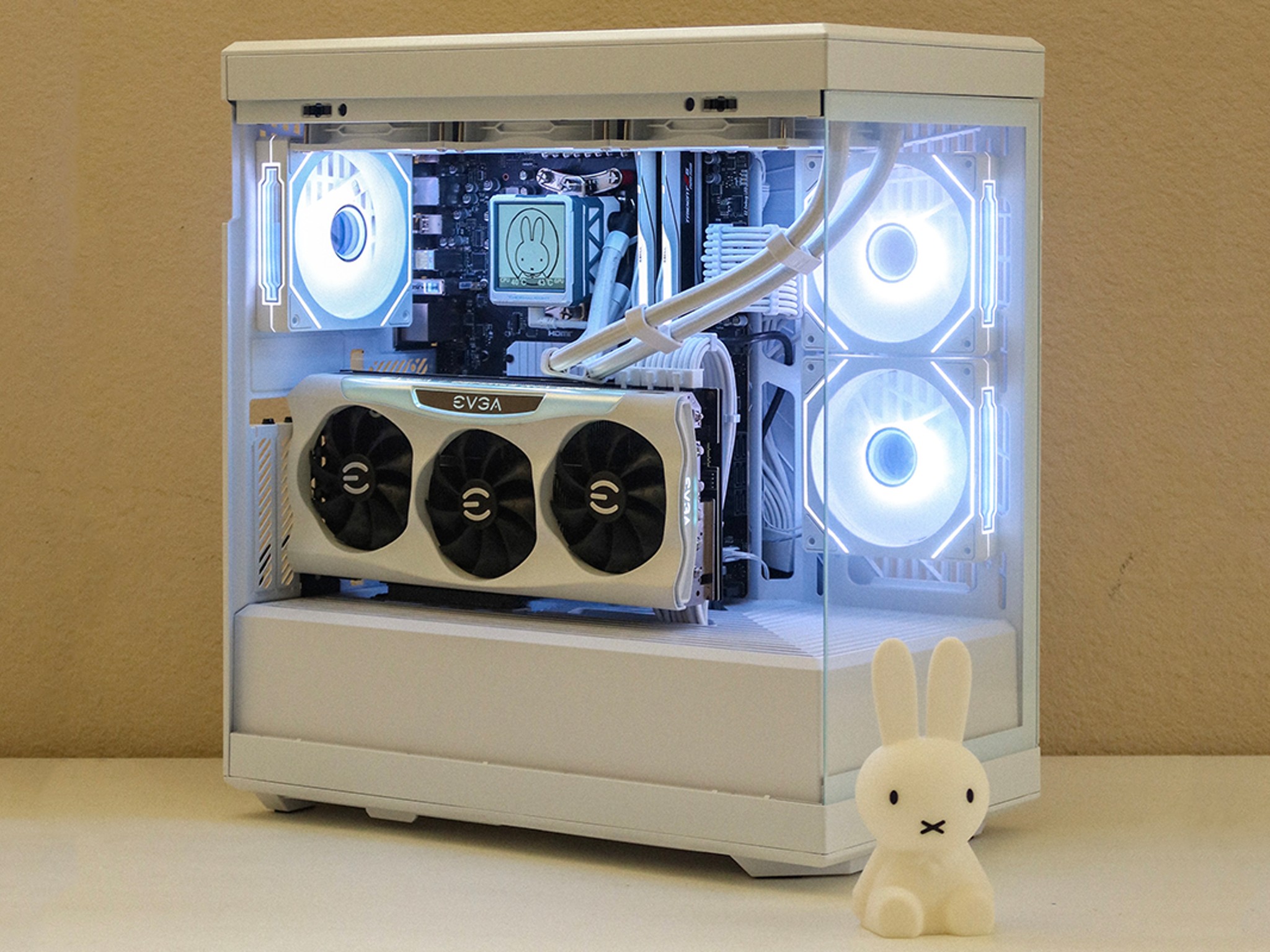 White AM5 Gaming PC - RTX 3080 - Ryzen 5 7600X - 2TB NVME SSD - 32GB DDR5