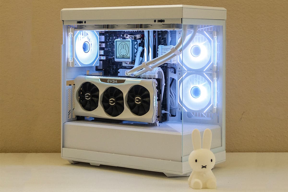 White AM5 Gaming PC - RTX 3080 - Ryzen 5 7600X - 2TB NVME SSD - 32GB DDR5