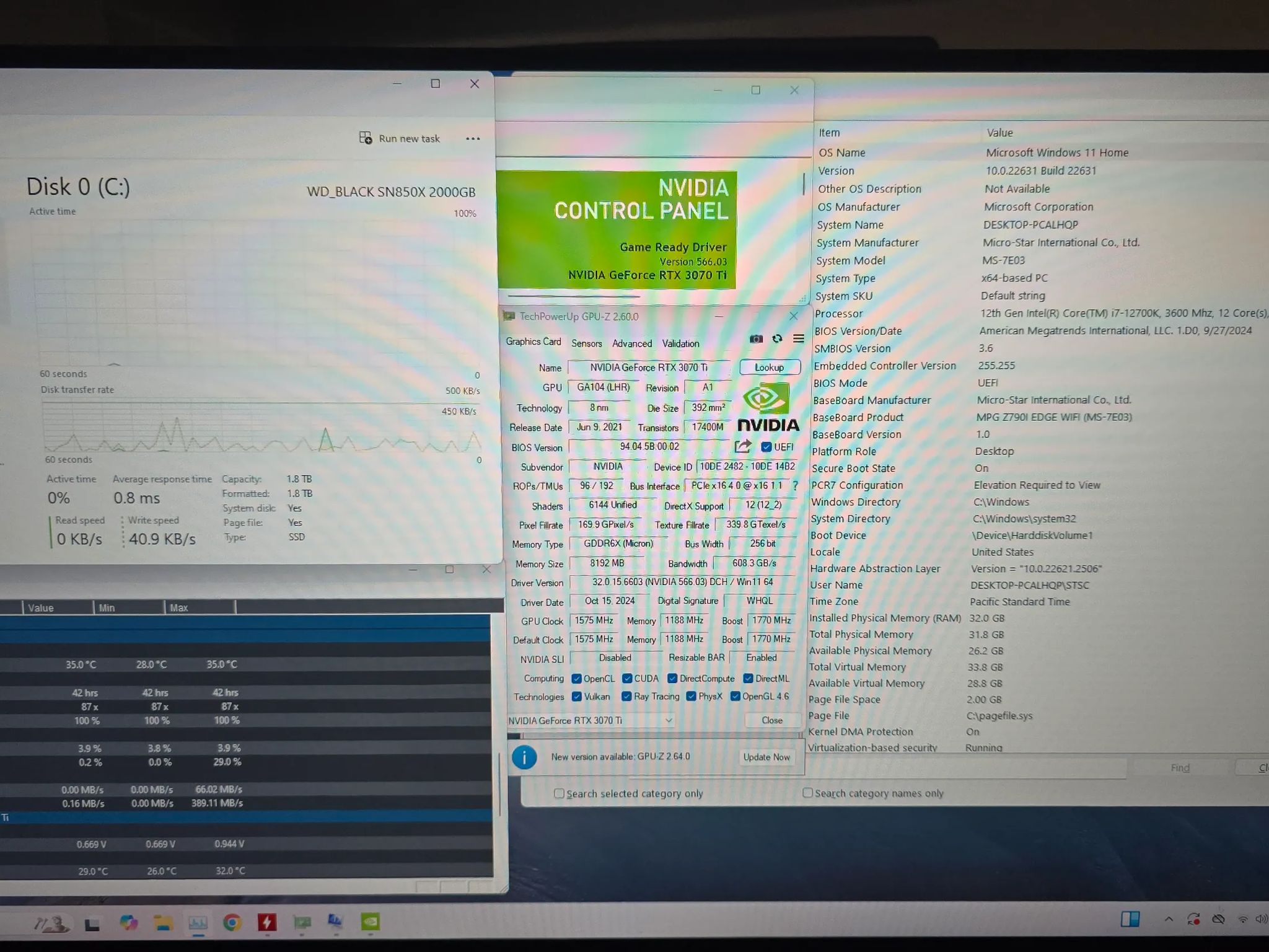 SMALL FORM FACTOR / SFF GAMING PC - 3070 TI FE, I-7 12700K, 32GB DDR5, 2TB WD SN850X, LIQUID COOLED