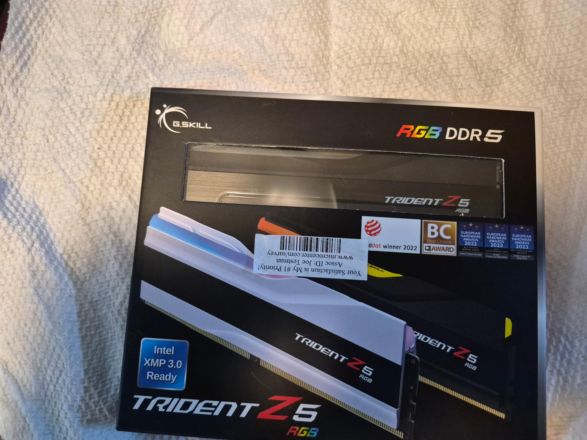 G Skill DDR5 Memory 64GB Intel XMP 3.0