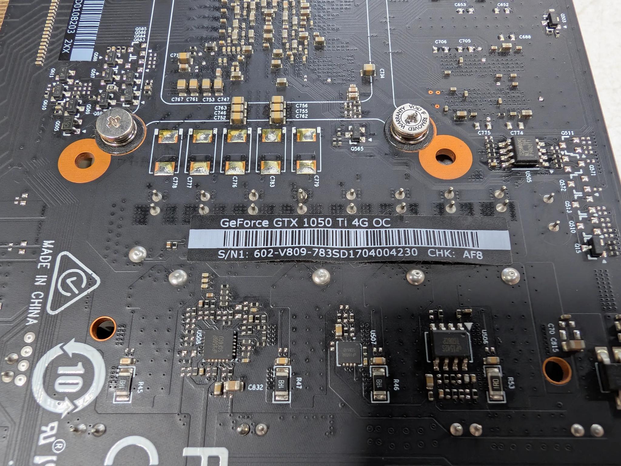 MSI GeForce GTX 1050 Ti