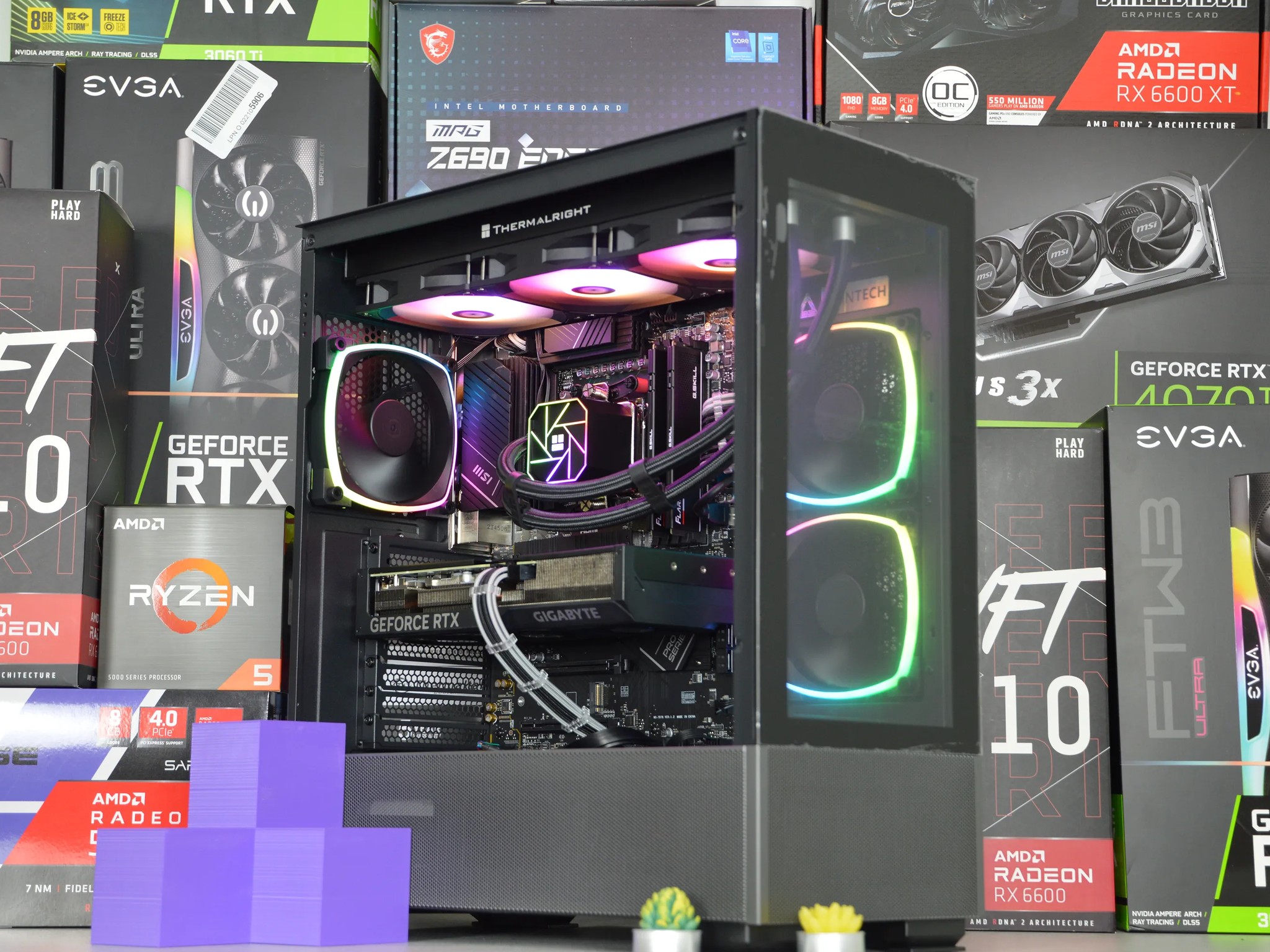 ⚡⚡| RTX 4070 12GB| RYZEN 7 7700X | 32 GB DDR5 RAM | 2TB NVME SSD | Electric Night |
