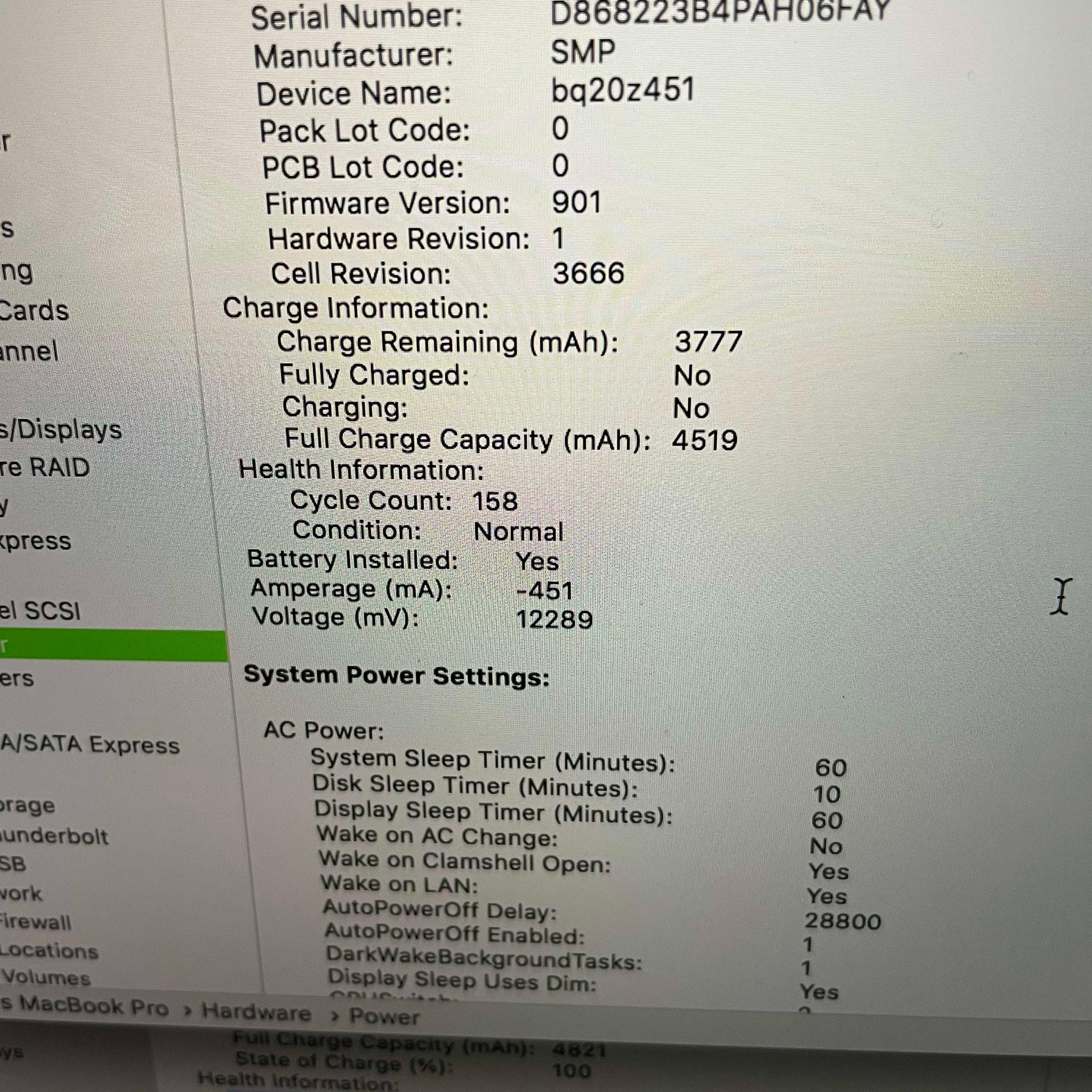 2017 MacBook Pro, barely used! Only 158 cycle counts.