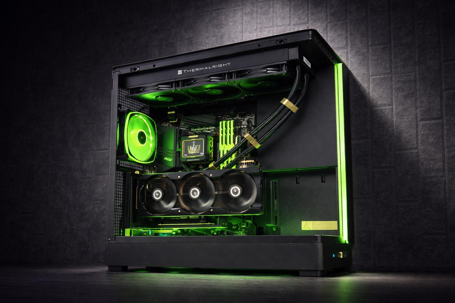 King Midas 👑| RTX 3080 | Ryzen 5600x | 32GB RAM | Custom Gold Parts