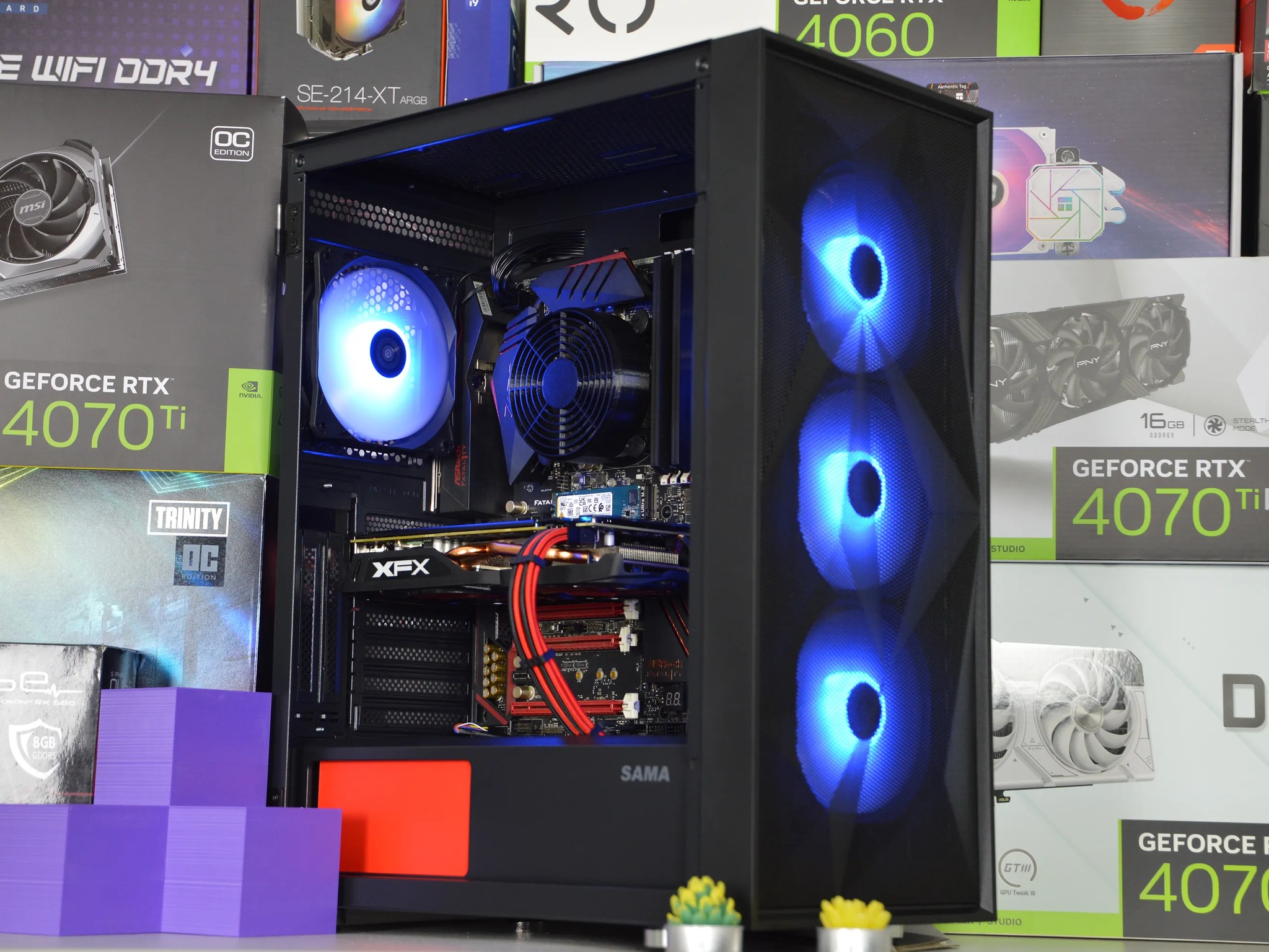 ⚫🔴| RX 570 4GB | INTEL i5 6500 | 16GB DDR4 RAM | 512GB NVME SSD | Crimson Night |