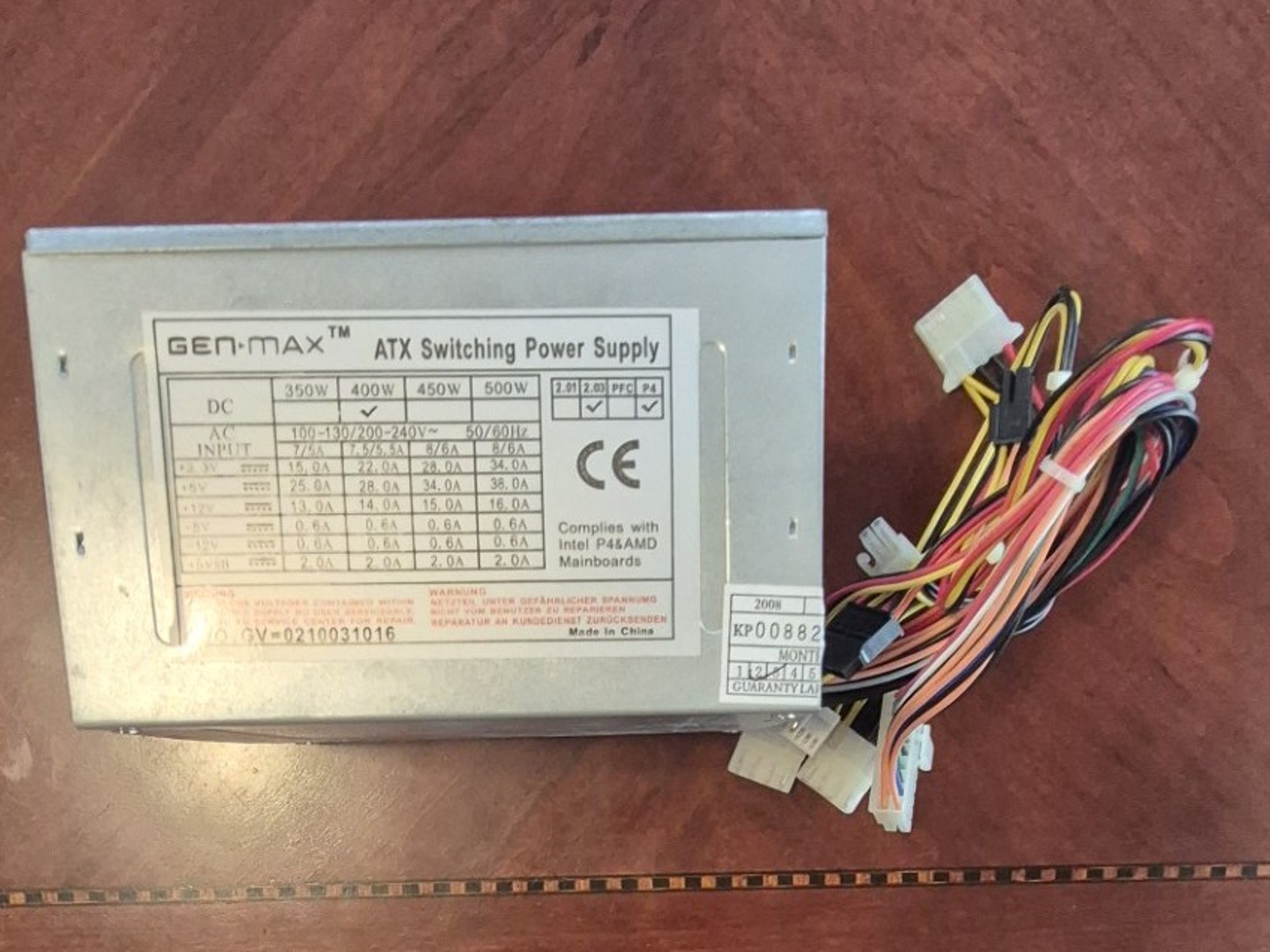 400W ATX 12V V2.1 Internal PC Power Supply with Strong Turbo Fan for Desktop Tower Computer