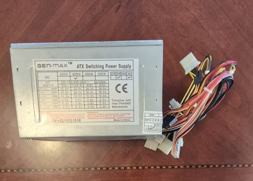 400W ATX 12V V2.1 Internal PC Power Supply with Strong Turbo Fan for Desktop Tower Computer