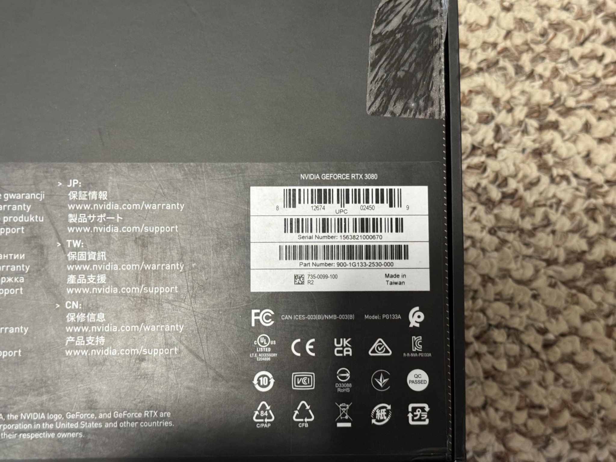 NVIDIA GeForce RTX 3080 Founders Edition 10GB GDDR6X Graphics Card -...