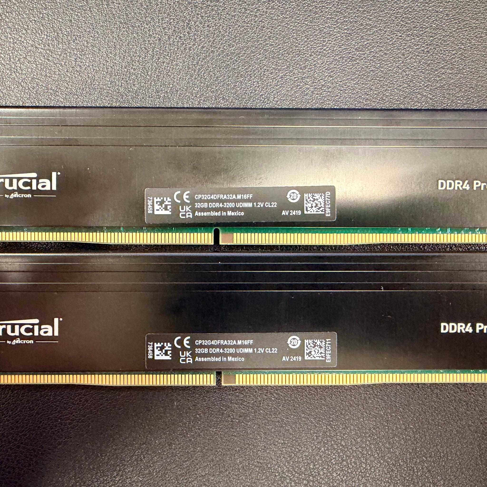 Crucial Pro UDIMM 64GB DDR4-3200 (2x32GB)