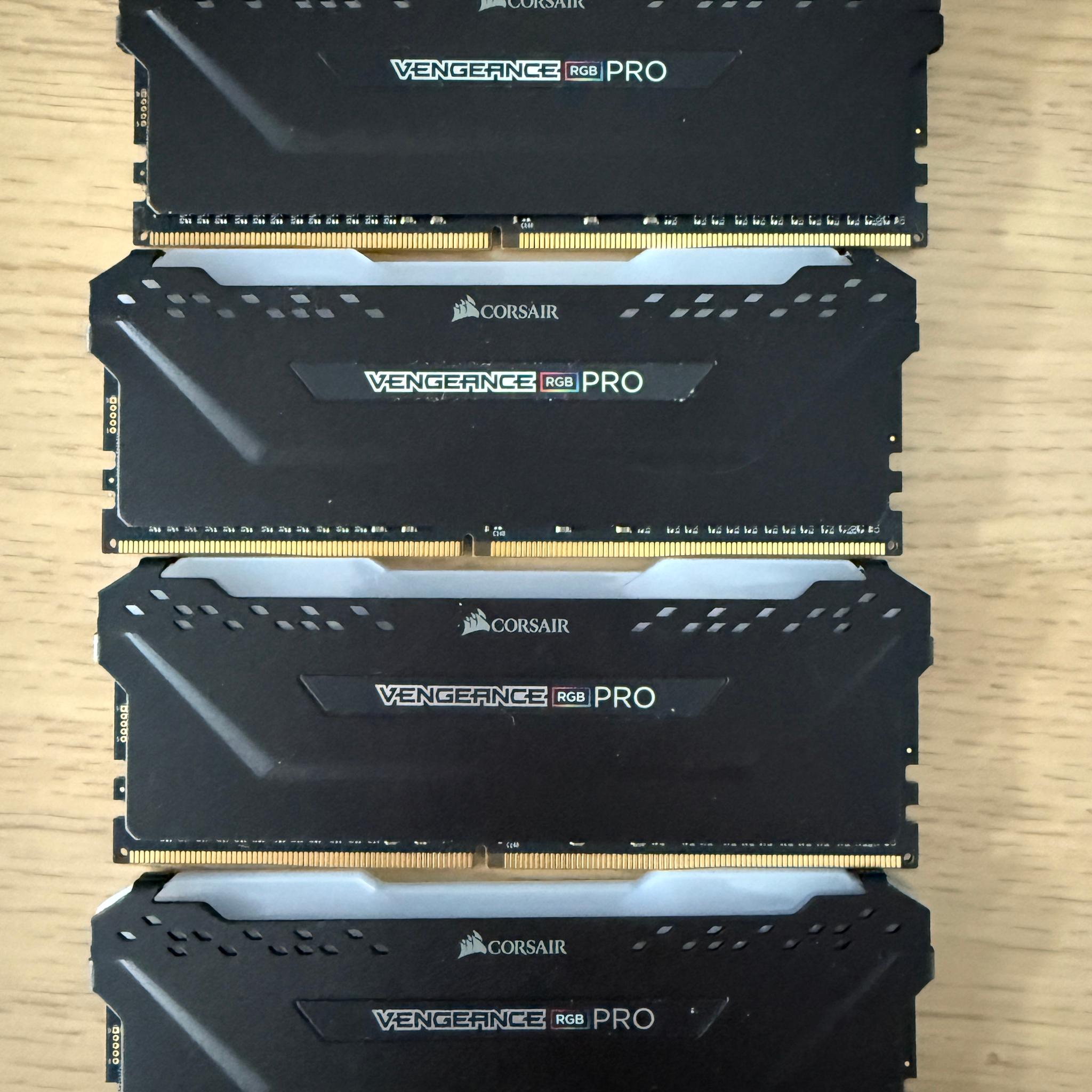 Corsair Vengeance RGB Pro 128GB (4 x 32GB) DDR4-3600 PC4-28800 CL18 Dual Channel Desktop Memory Kit