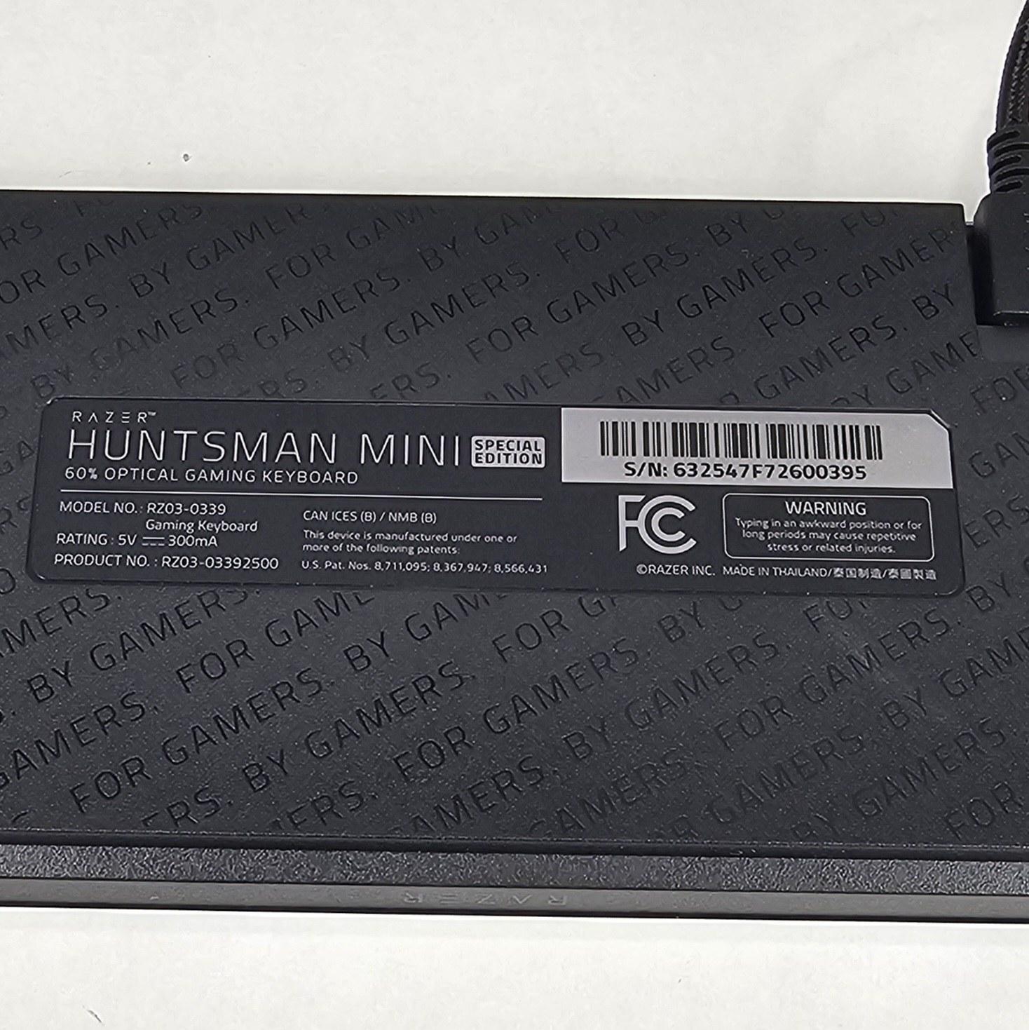 Razer Huntsman Mini Special Edition 60% Optical Gaming Keyboard - White/Black Wired