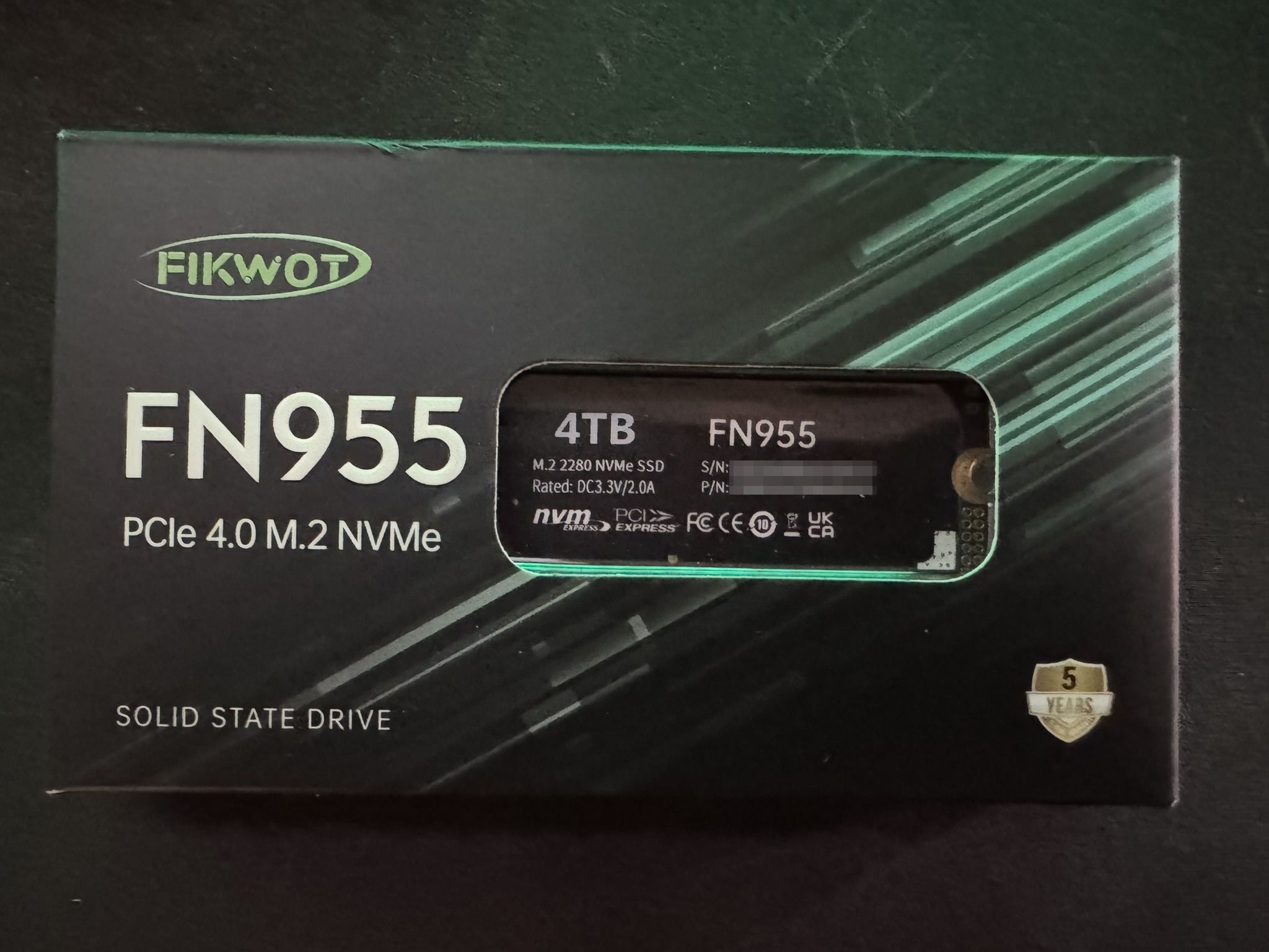 Fikwot FN955 4TB NVMe SSD M.2 2280 PCIe Gen4x4