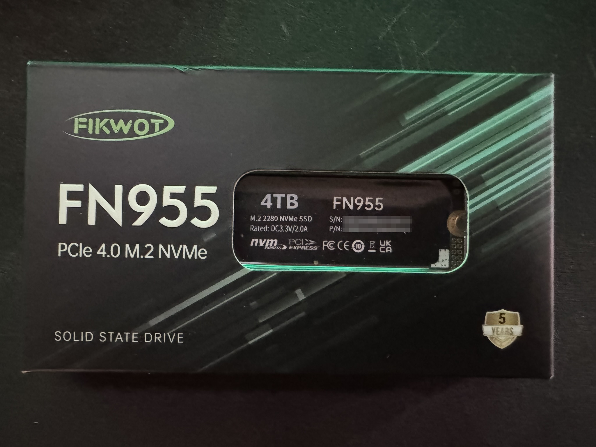 Fikwot FN955 4TB NVMe SSD M.2 2280 PCIe Gen4x4
