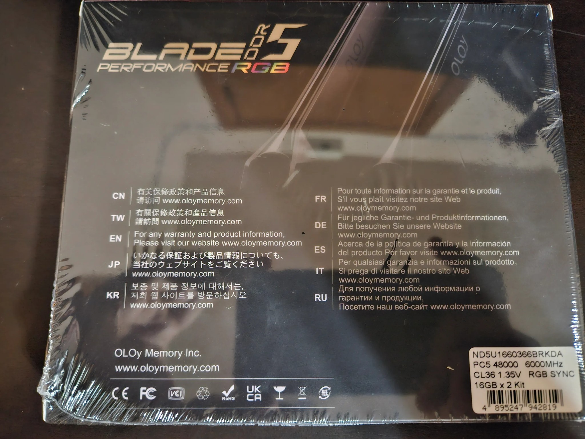 OLOy BNIB Blade RGB 32GB (2 x 16GB) 288-Pin PC RAM DDR5 6000 (PC5 48000)