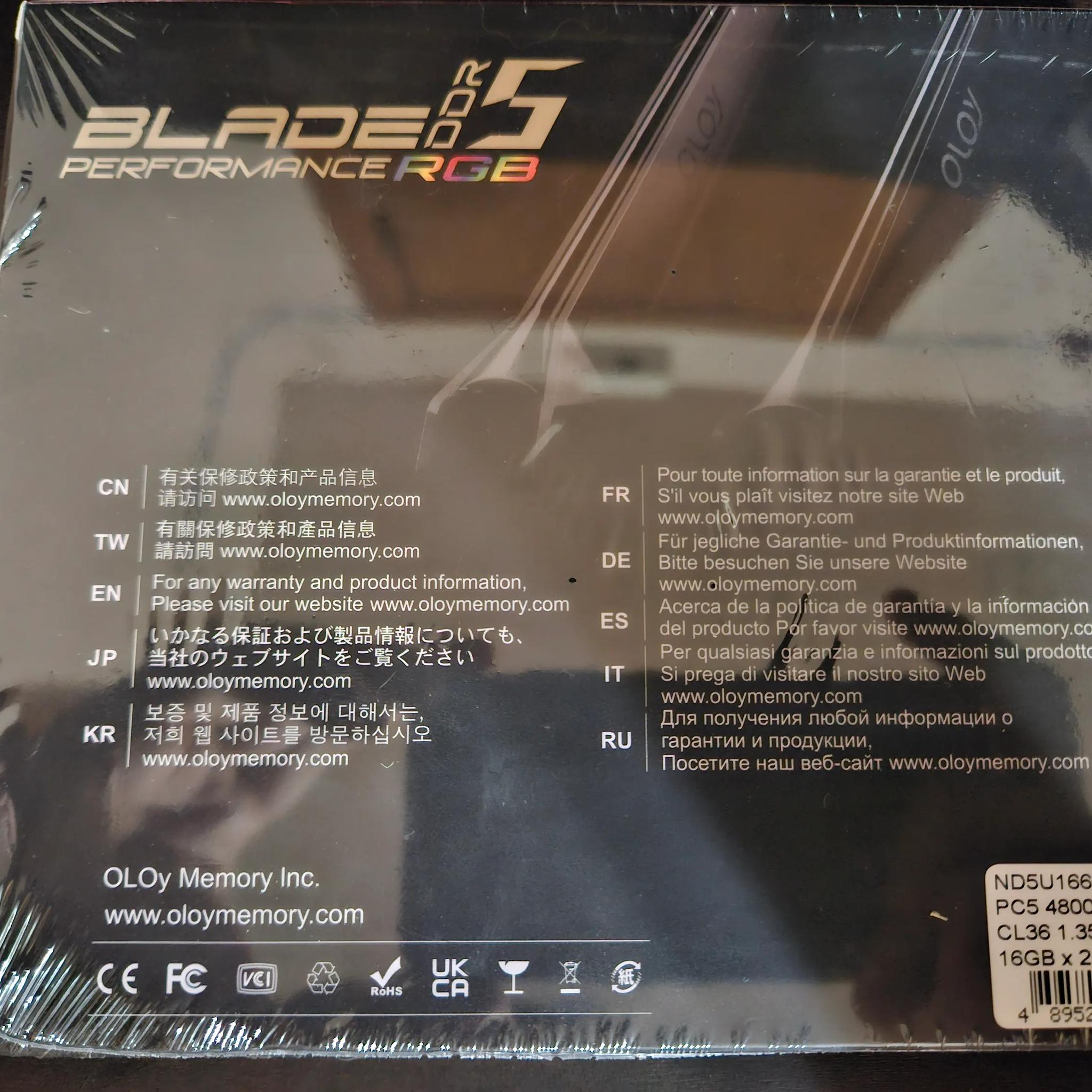 OLOy BNIB Blade RGB 32GB (2 x 16GB) 288-Pin PC RAM DDR5 6000 (PC5 48000)