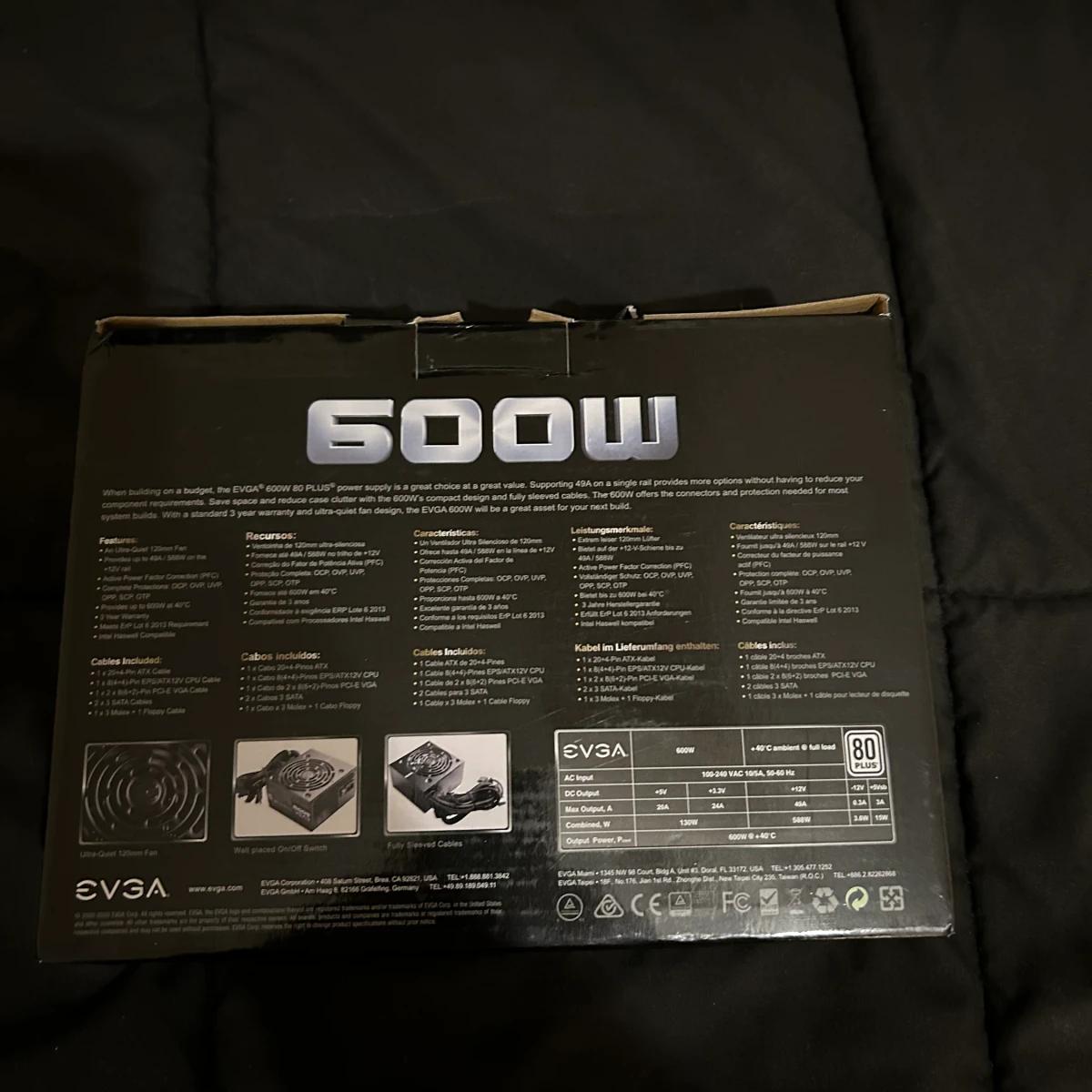 EVGA 600W 80 Plus