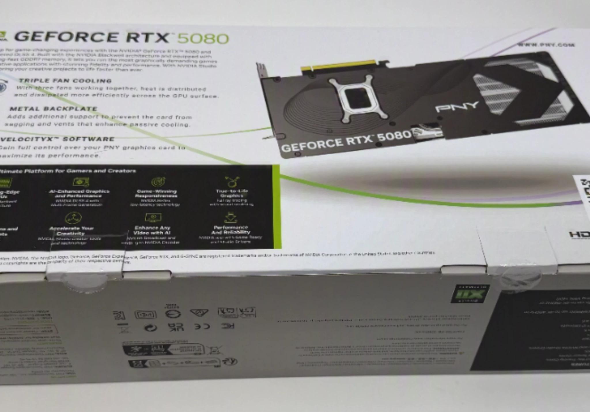 BNIB PNY Geforce RTX 5080 Triple Fan OC