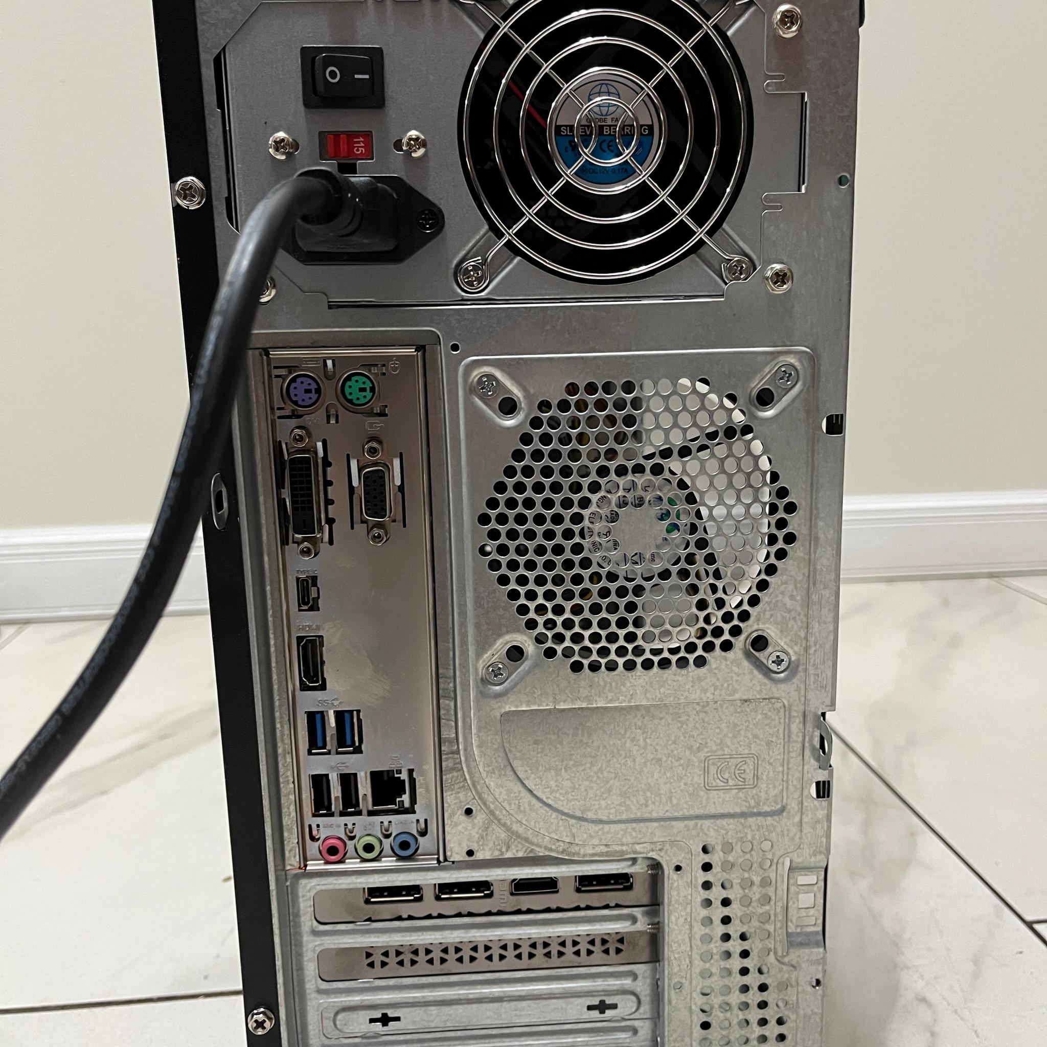 NVIDIA RTX 4060, Intel i7-7700, 16GB RAM, 1.1TB Storage - Gaming PC w/Wi-Fi, BT