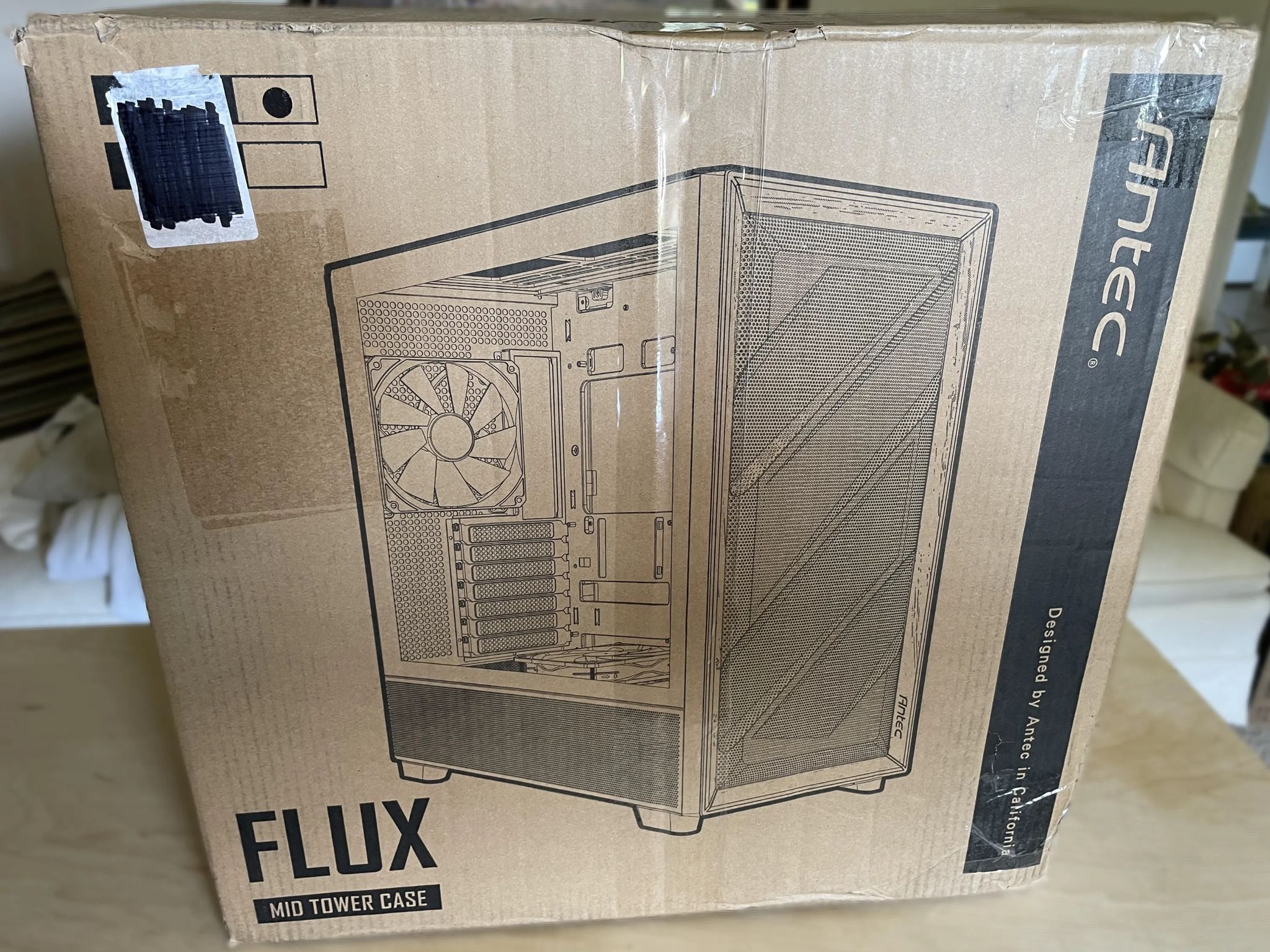 LIKE NEW! Antec FLUX PC Chassis - Black + Upgraded RGB Fans