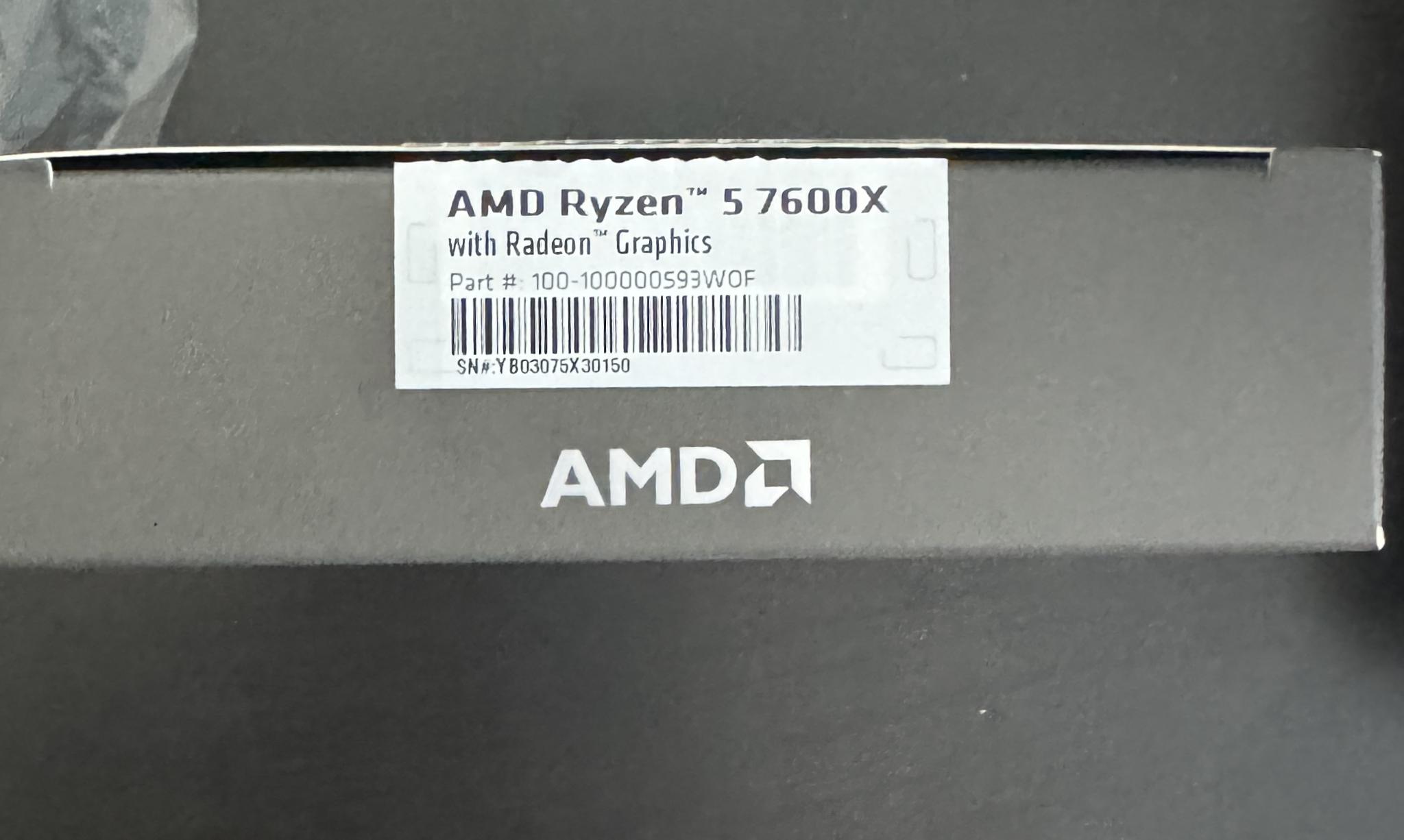 AMD Ryzen™ 5 7600X With Radeon Graphics CPU