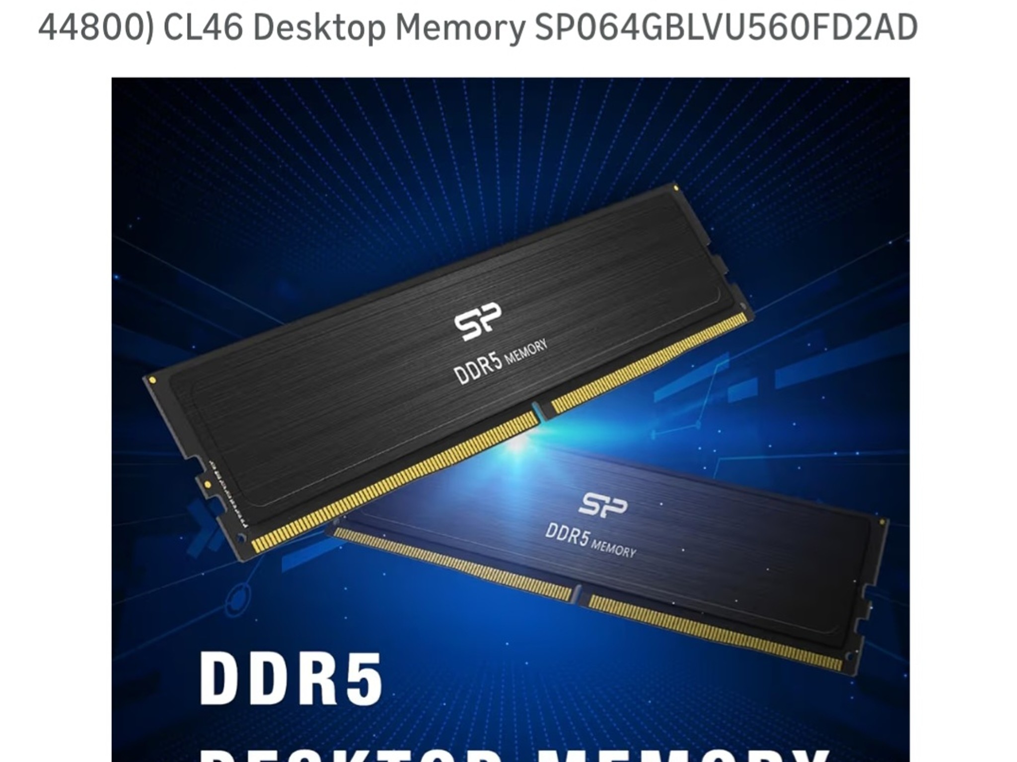64gb (2x32gb) 5600MHz DDR5 RAM