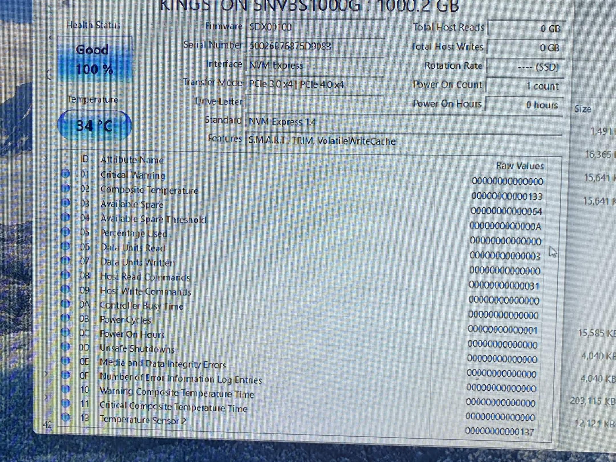 Kingston NV3 1TB M.2 2280 NVMe SSD | PCIe 4.0 Gen 4x4 | Up to 6000 MB/s | SNV3S/1000G