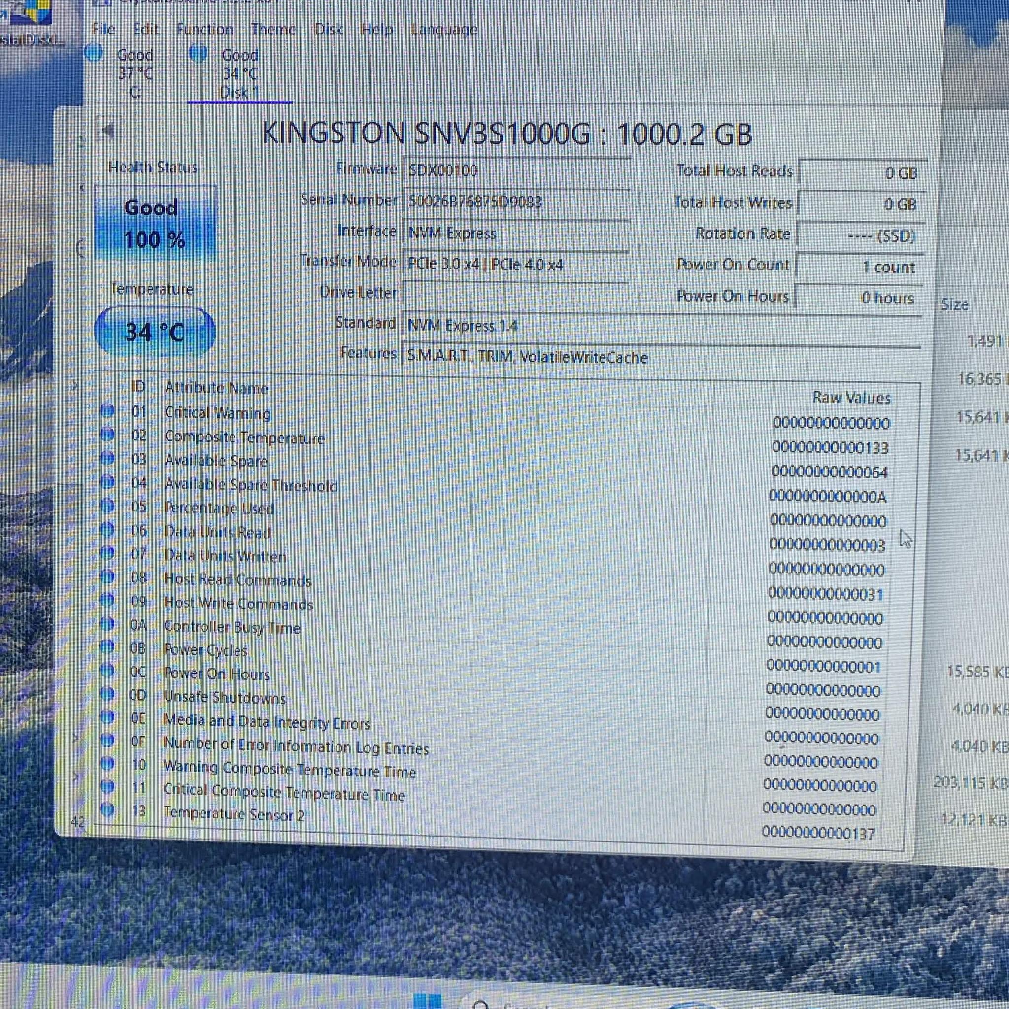Kingston NV3 1TB M.2 2280 NVMe SSD | PCIe 4.0 Gen 4x4 | Up to 6000 MB/s | SNV3S/1000G