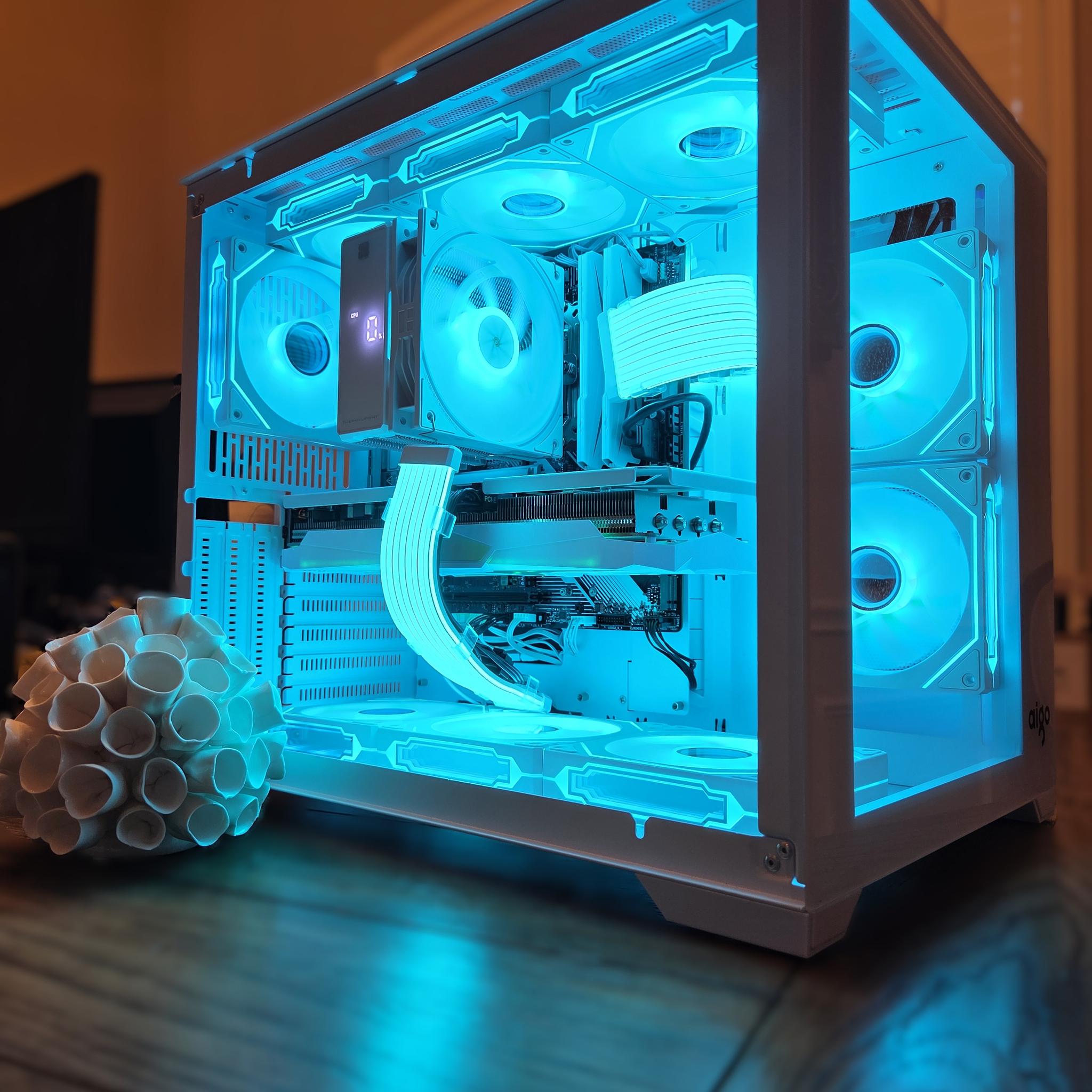 The White Lotus! 🤍| White RTX 3070 Gaming PC | Ryzen 5 7500F | 32GB DDR5 | 1TB NVMe | Temp Display