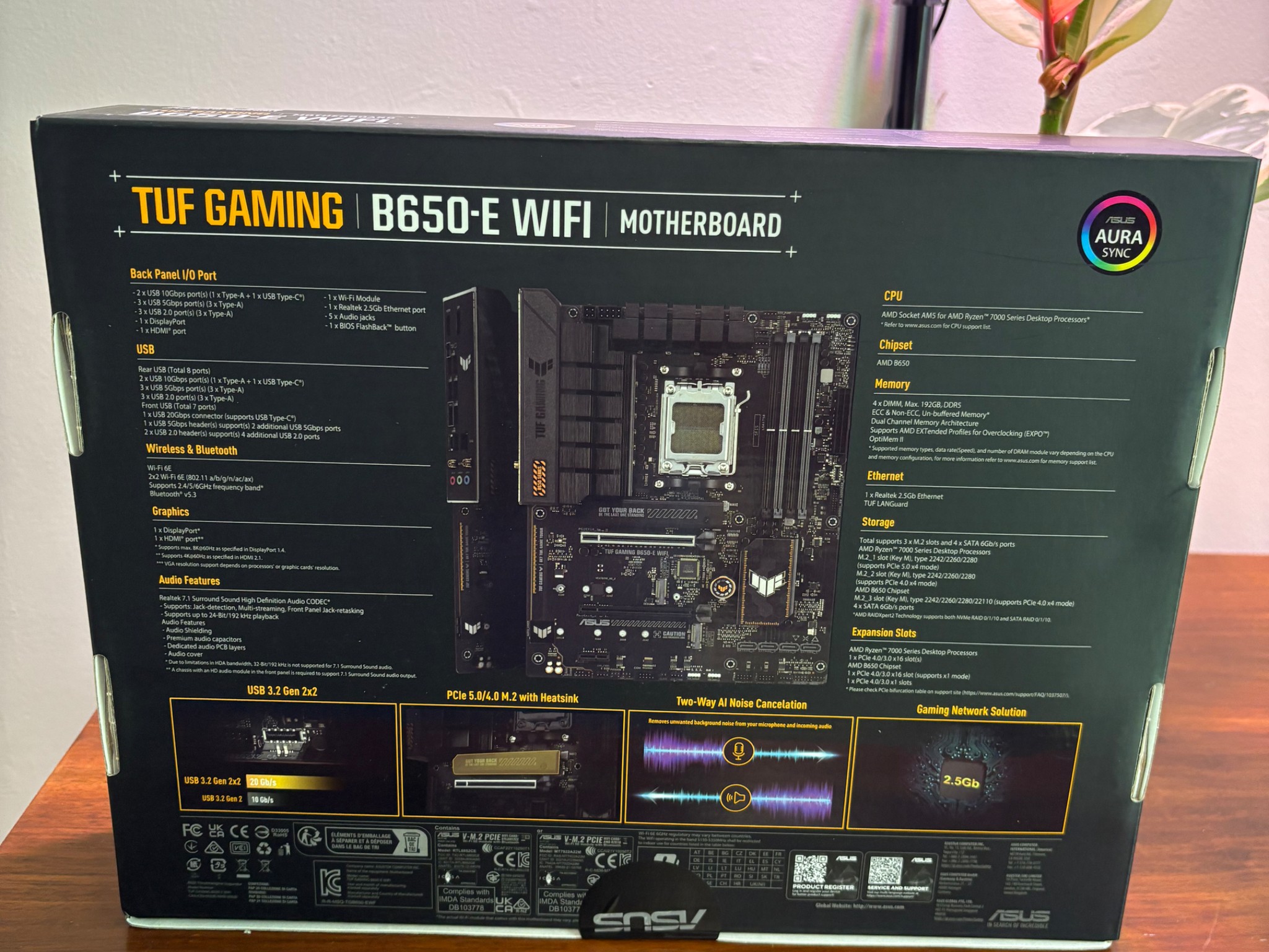 BNIB ASUS TUF Gaming B650-E WIFI Motherboard – AM5 – PCIe 5.0 – DDR5 – WiFi 6E