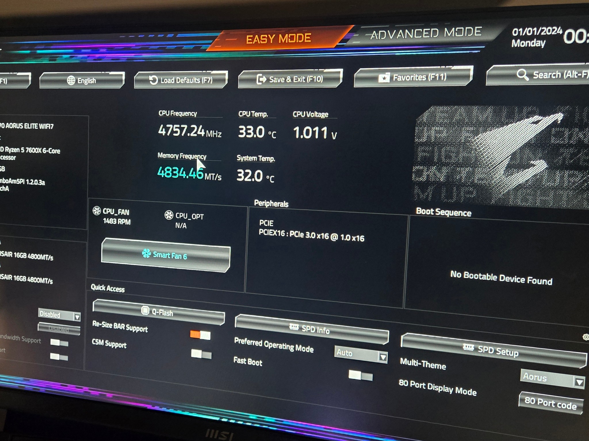 Gigabyte X870 AORUS ELITE WIFI7
