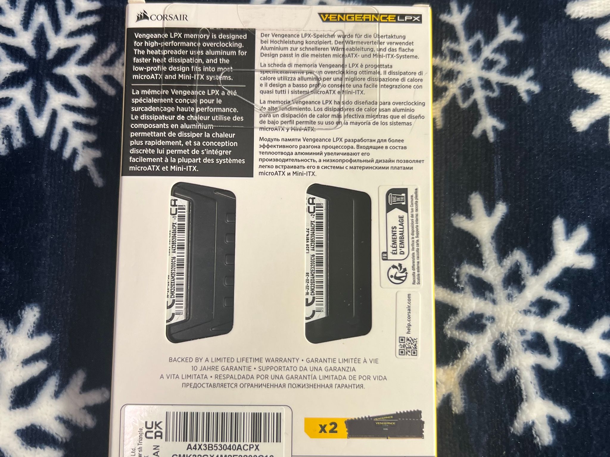 CORSAIR - VENGEANCE LPX 32GB (2x16GB) DDR4 3200MHz C16 UDIMM Desktop Memory - Black