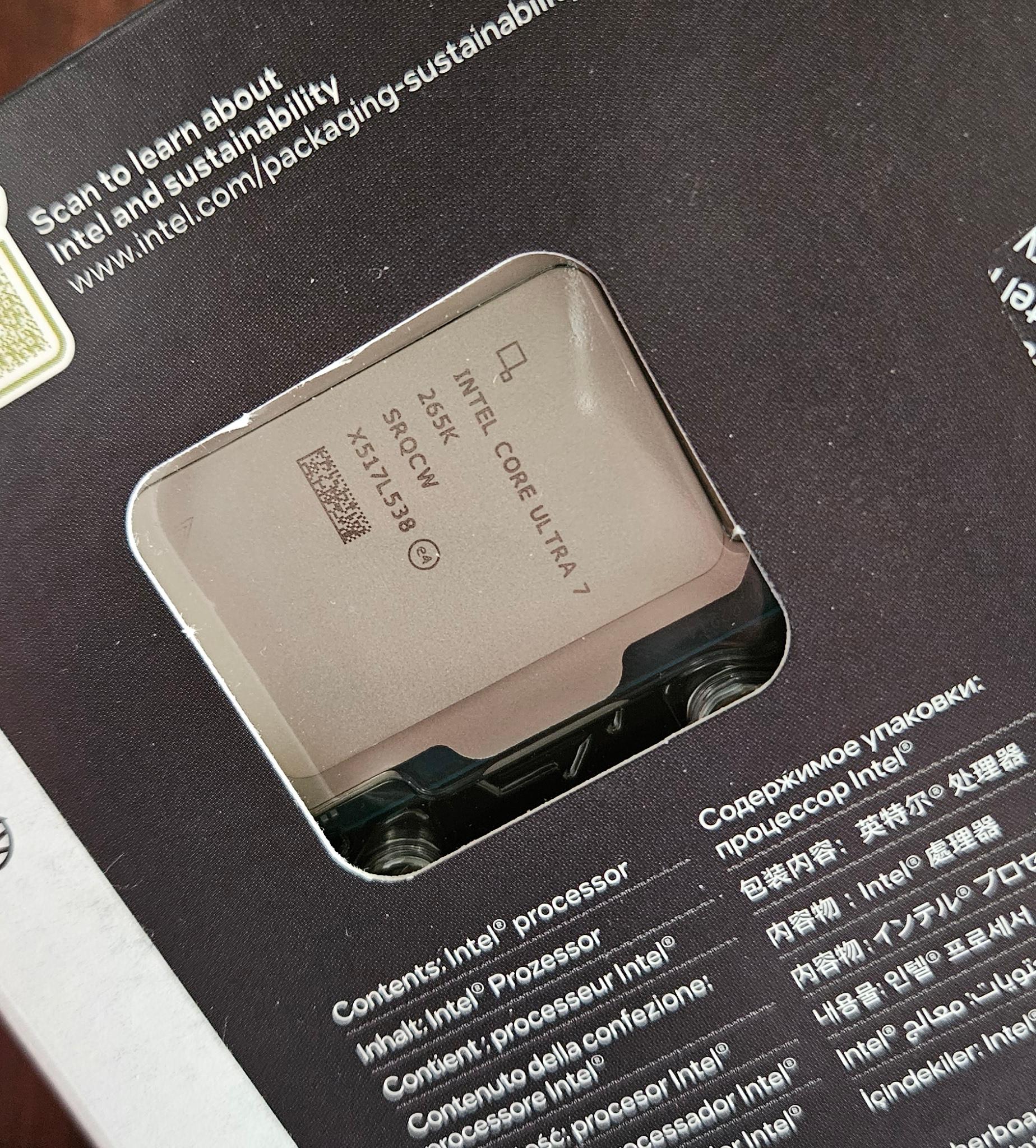 BNIB Intel Core Ultra Series 2 265K CPU