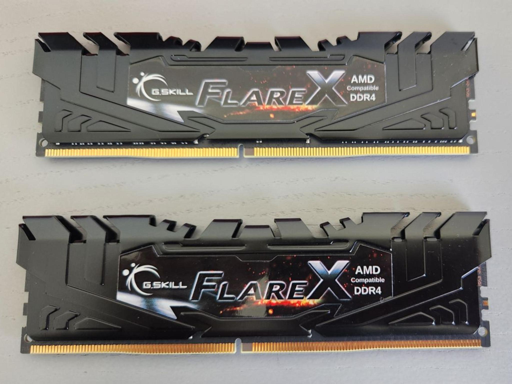 G.Skill 32GB 3200 CL14-14-14-34 DDR4 (2x16GB kit) FlareX for AMD Ryzen AM4