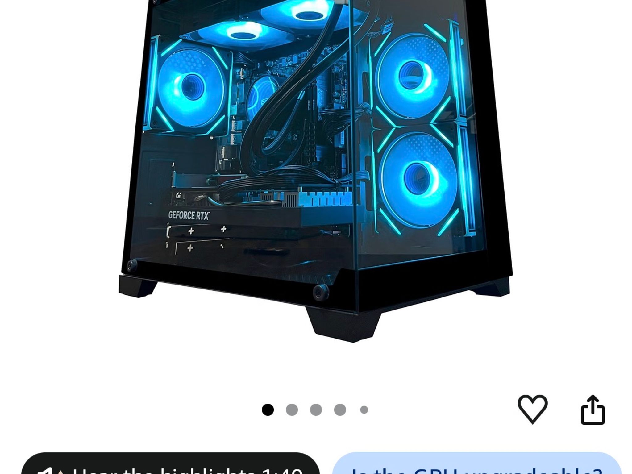 YAWYORE Gaming PC, AMD Ryzen 7 5700X, GeForce RTX 5060 Desktop Computer