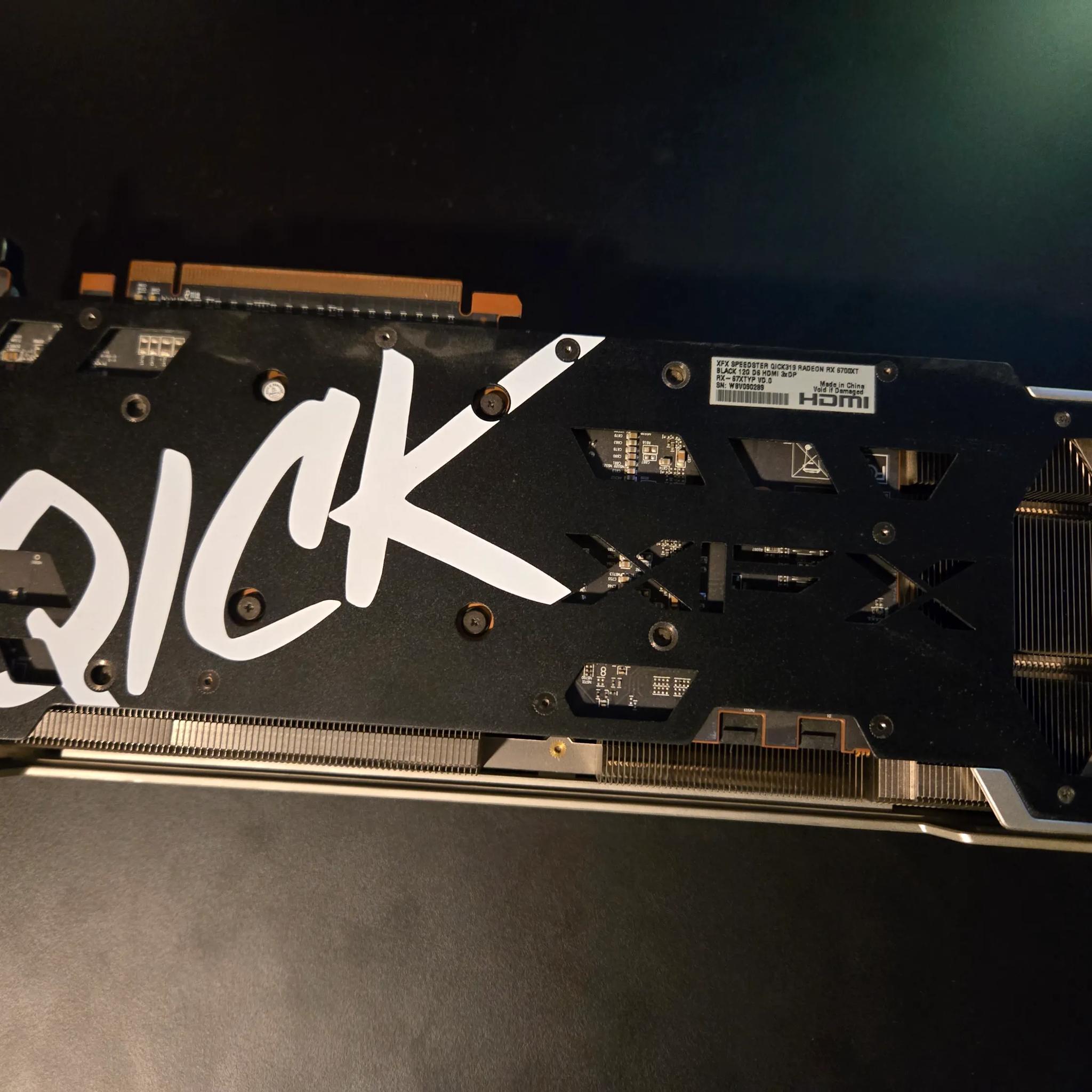 XFX Speedster QICK319 AMD Radeon RX 6700 XT 12GB GDDR6 PCI Express 4.0 Gaming Graphics Card