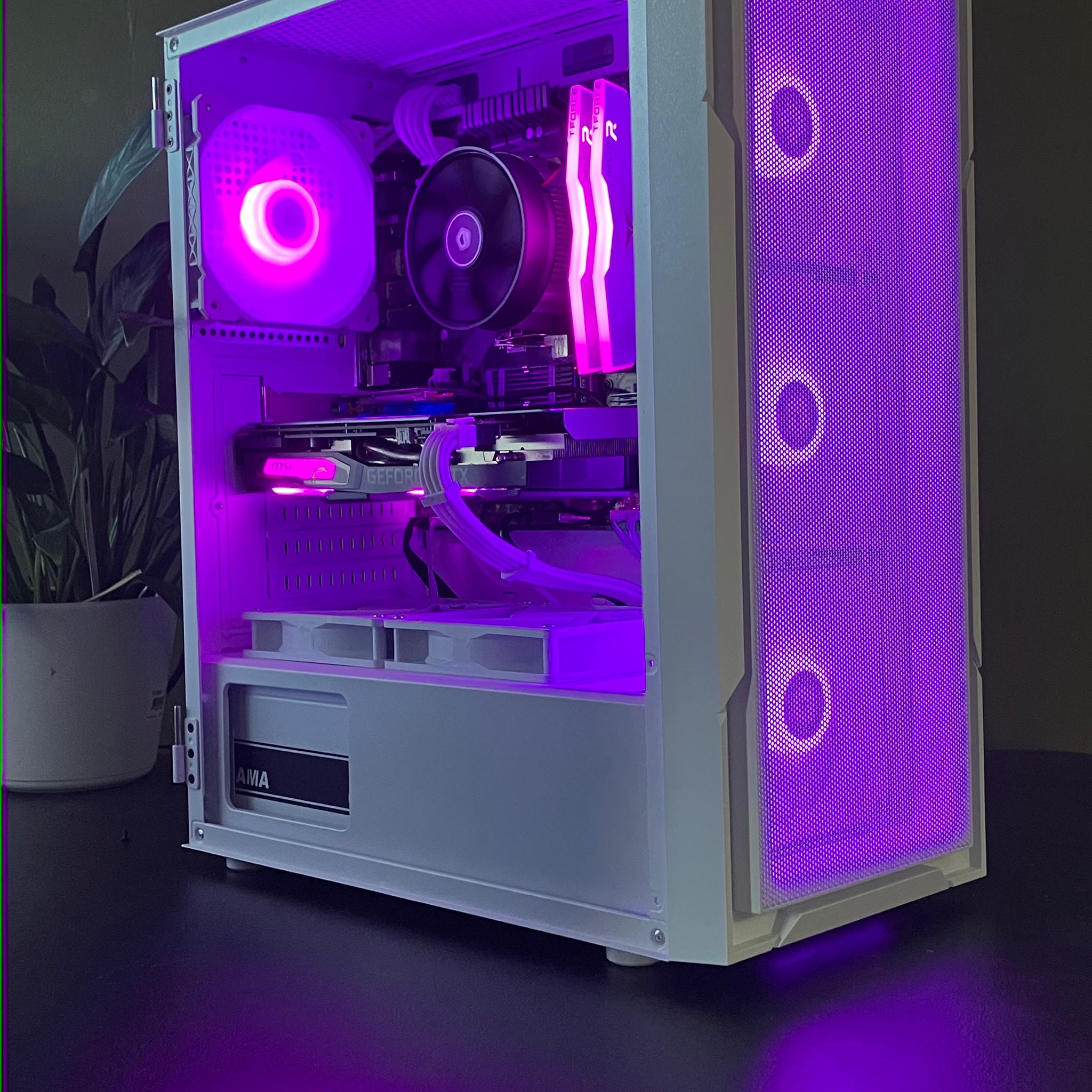 🦃Black Friday Sale! 🦃White RGB Gaming PC Ryzen 5 Nvidia GTX 1660 SUPER 16 gb 512gb Wifi Win11pro