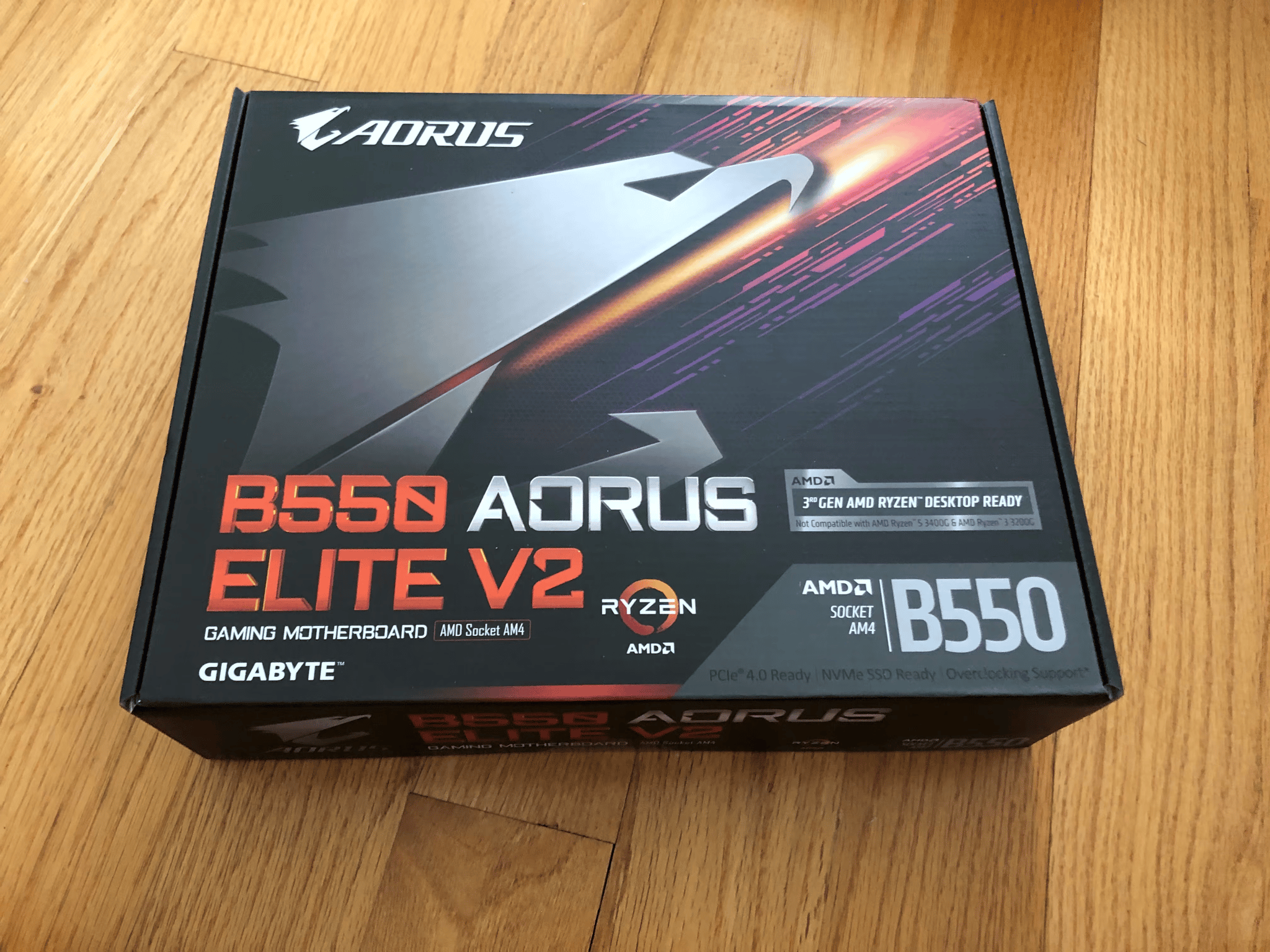 BNIB: Gigabyte B550 Aorus Elite V2 ATX AM4 Motherboard for Ryzen 3000 and 5000 series processors 