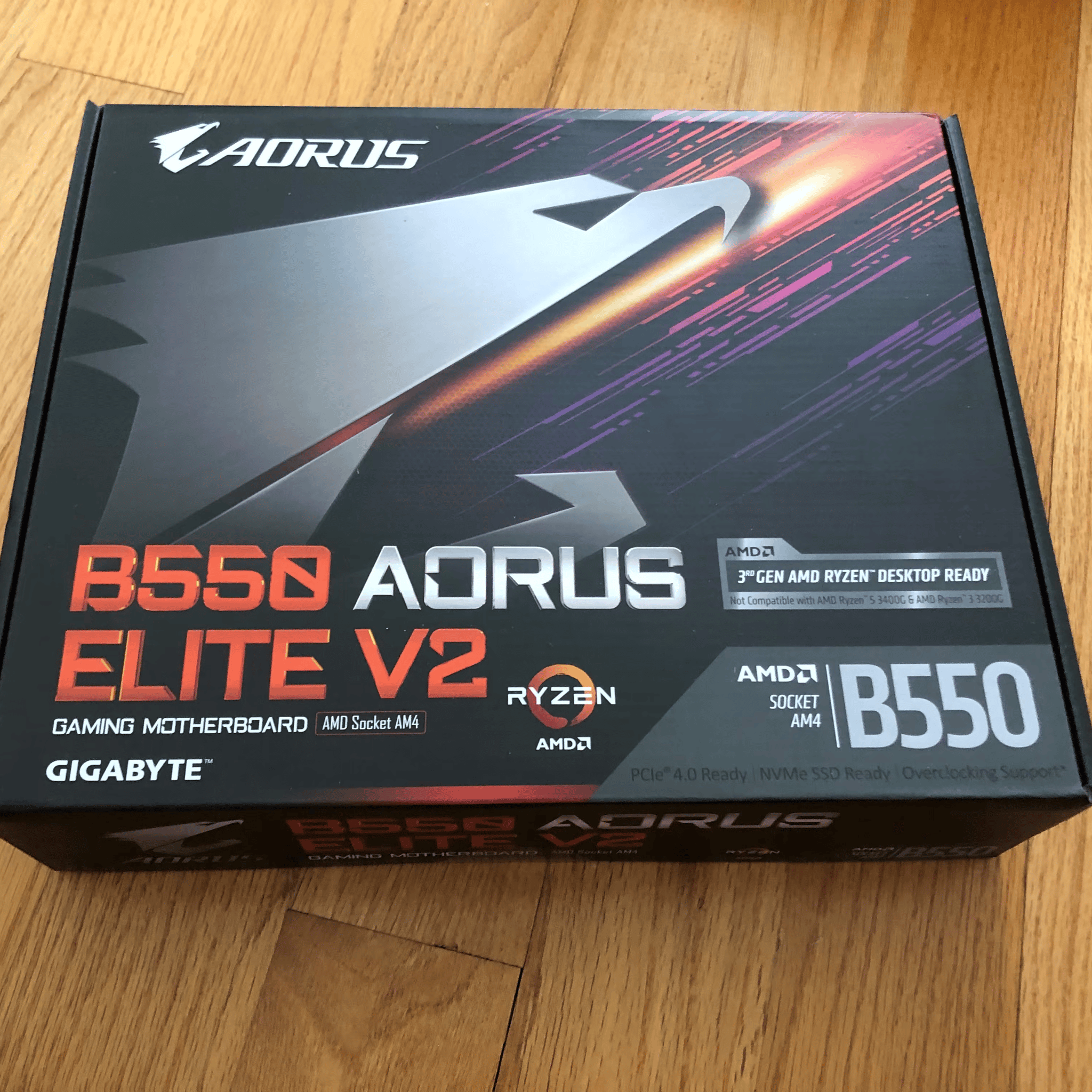 BNIB: Gigabyte B550 Aorus Elite V2 ATX AM4 Motherboard for Ryzen 3000 and 5000 series processors 