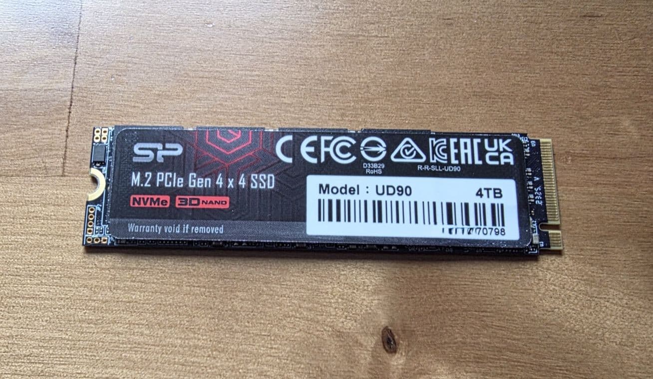 Silicon Power 4TB UD90 NVMe 4.0 Gen4 PCIe M.2 SSD R/W up to 5,000/4,500 MB/s (SP04KGBP44UD9005)