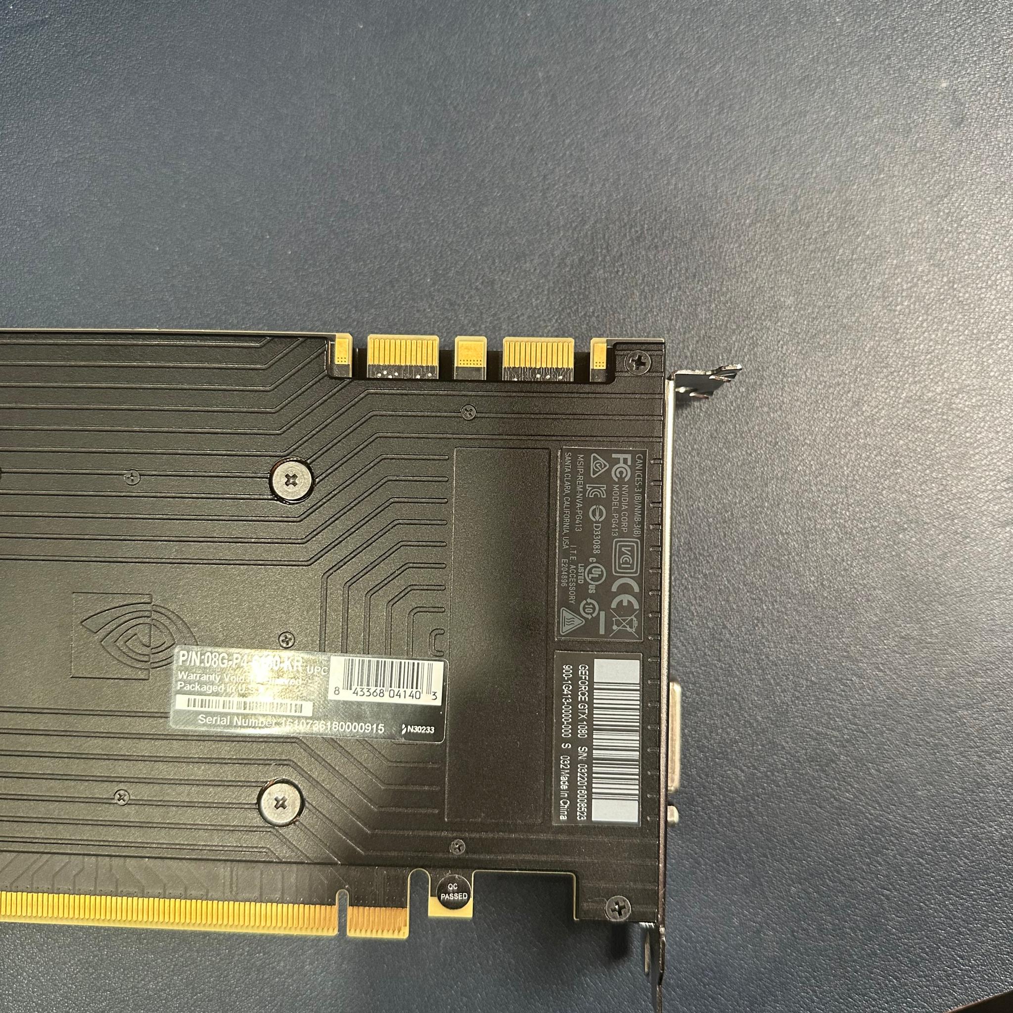 EVGA GeForce GTX 1080 FE - Running & Tested