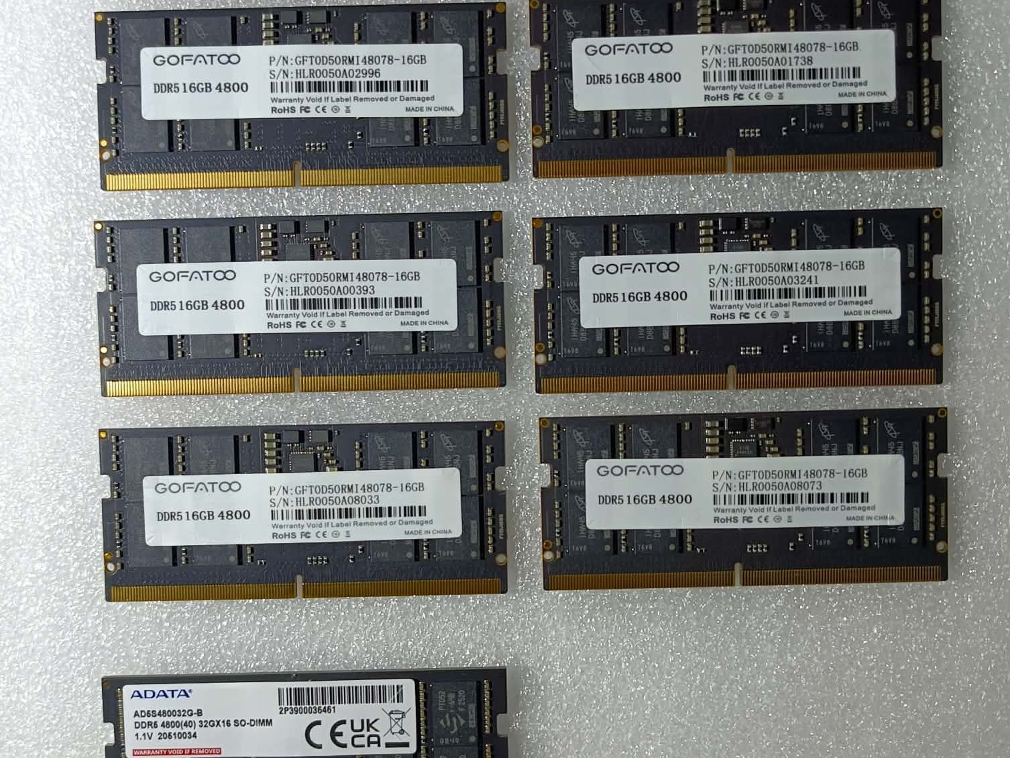 DDR5 32GB KIT (2x16GB) 4800mhz Sodimm Laptop RAM Memory GOFATOO