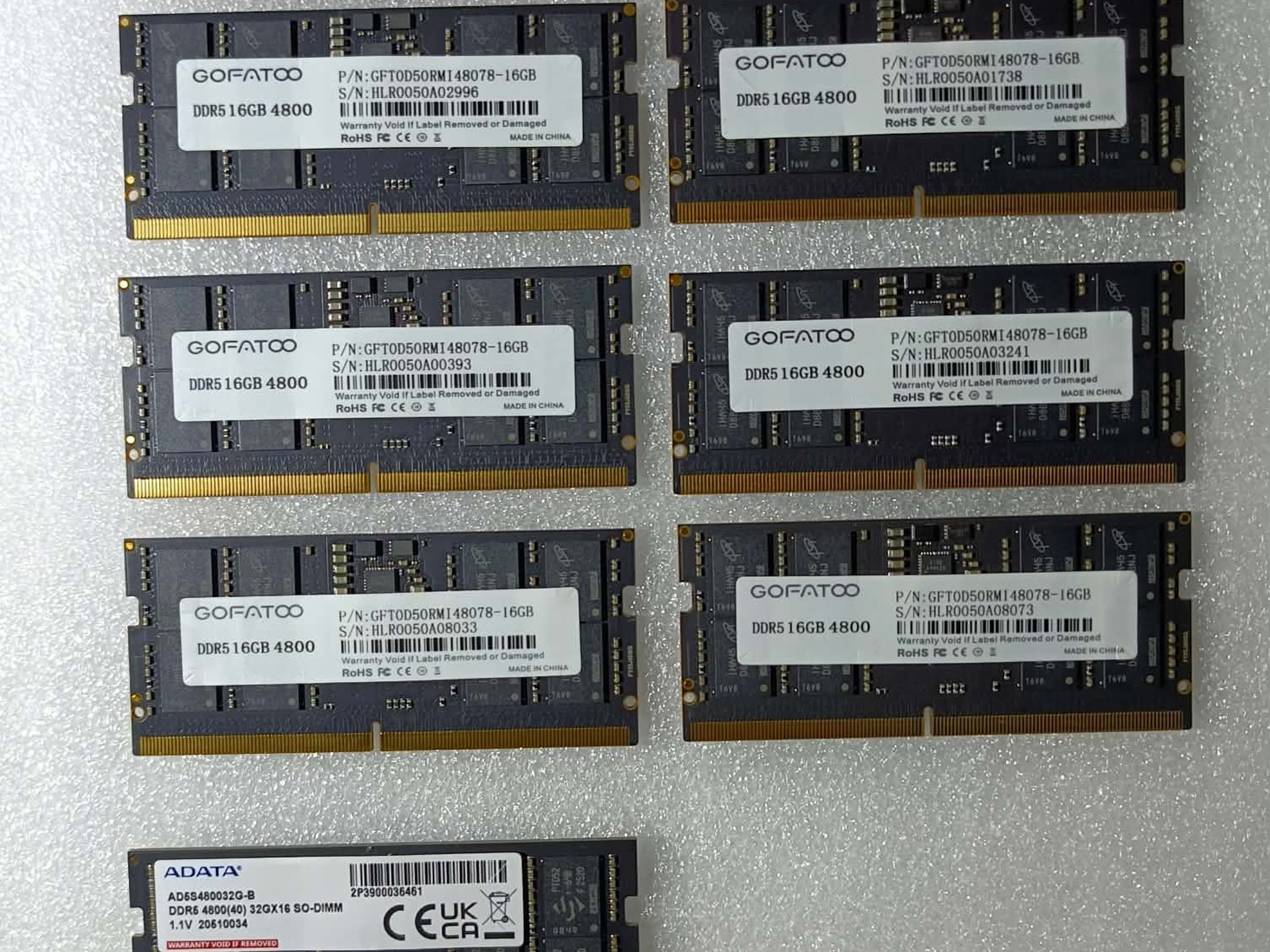 DDR5 32GB KIT (2x16GB) 4800mhz Sodimm Laptop RAM Memory GOFATOO