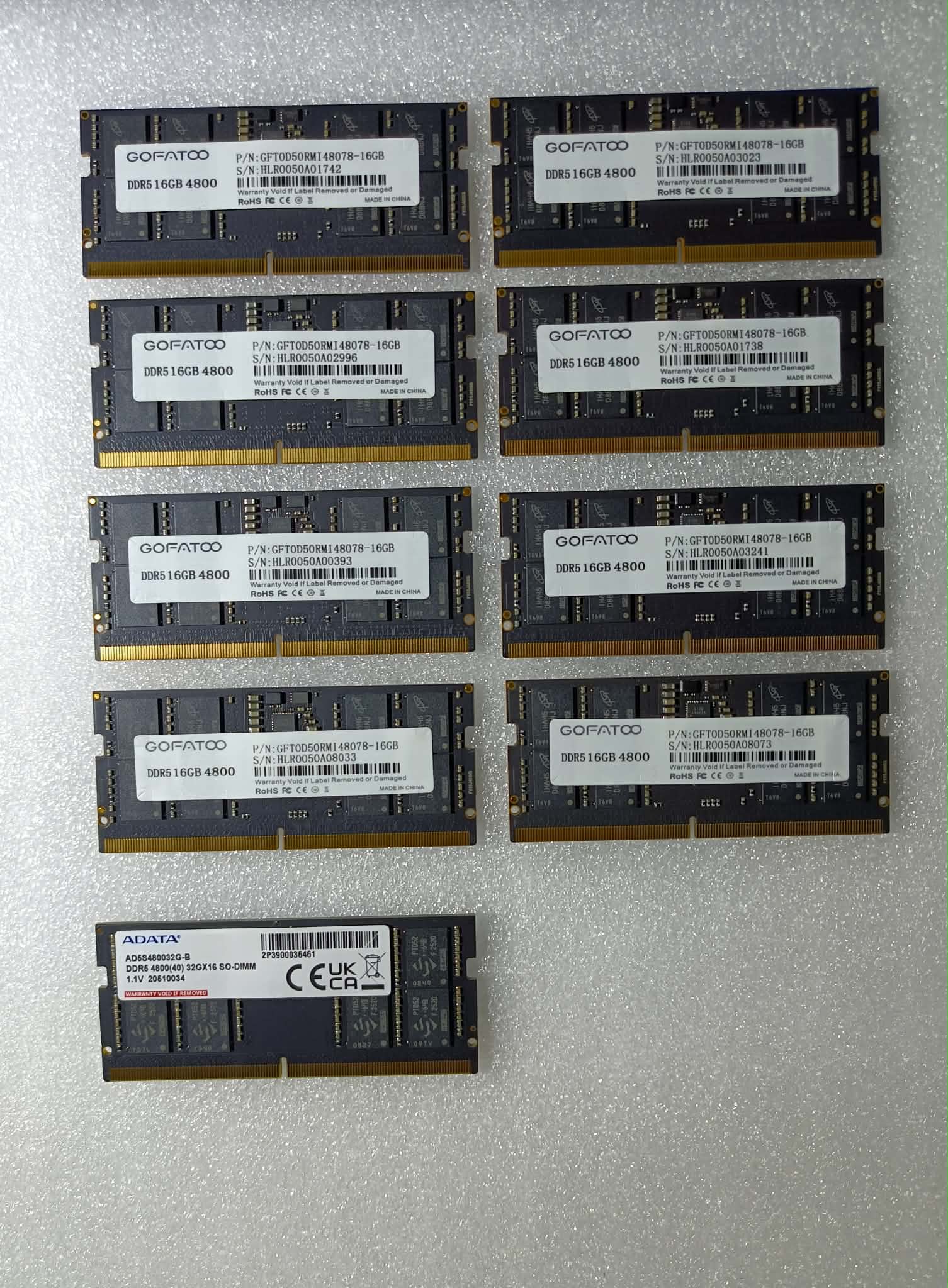 DDR5 32GB KIT (2x16GB) 4800mhz Sodimm Laptop RAM Memory GOFATOO