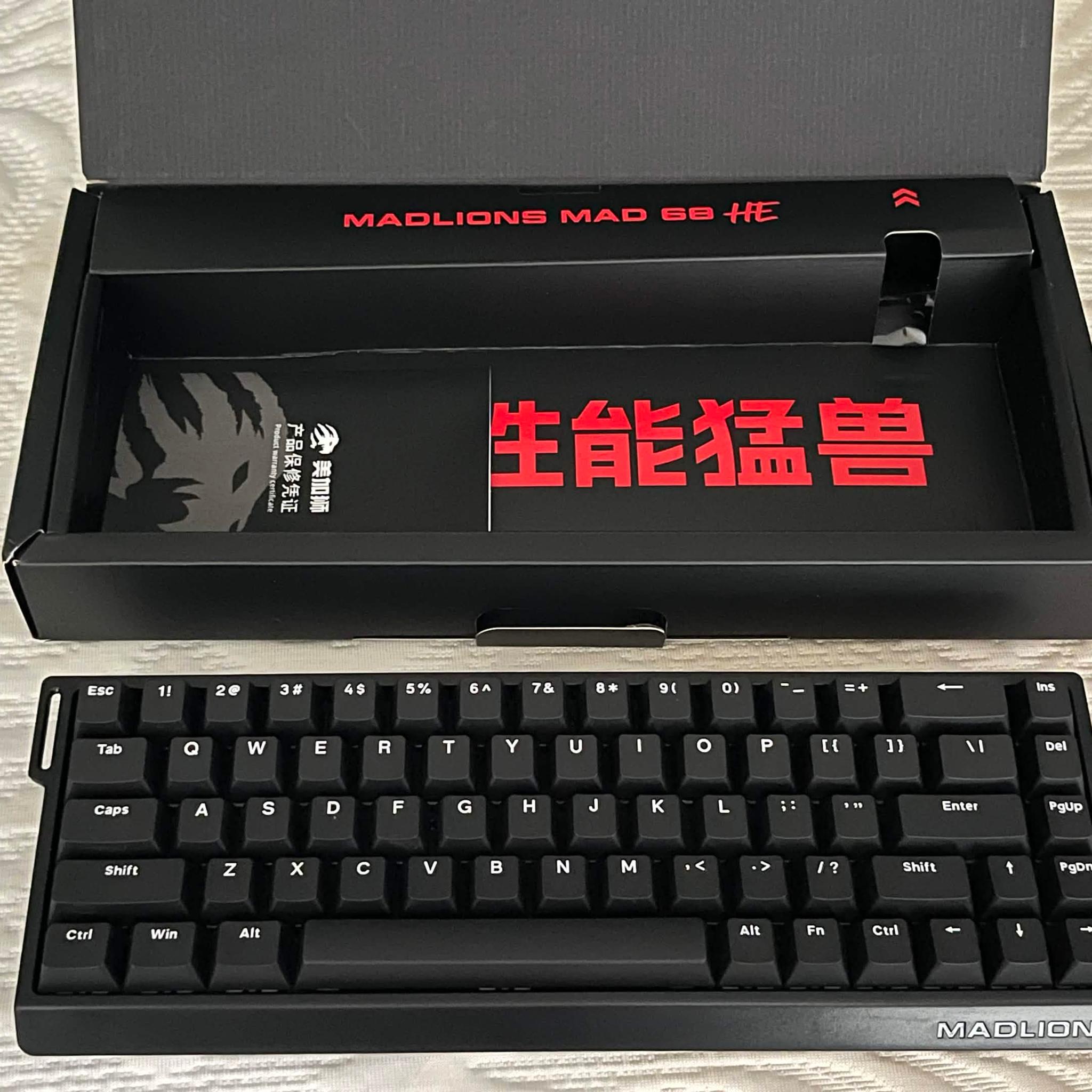 MADLIONS MAD68 HE Hall Effect Gaming Keyboard – 65%, 8K Polling, Rapid Trigger, PBT Keycaps