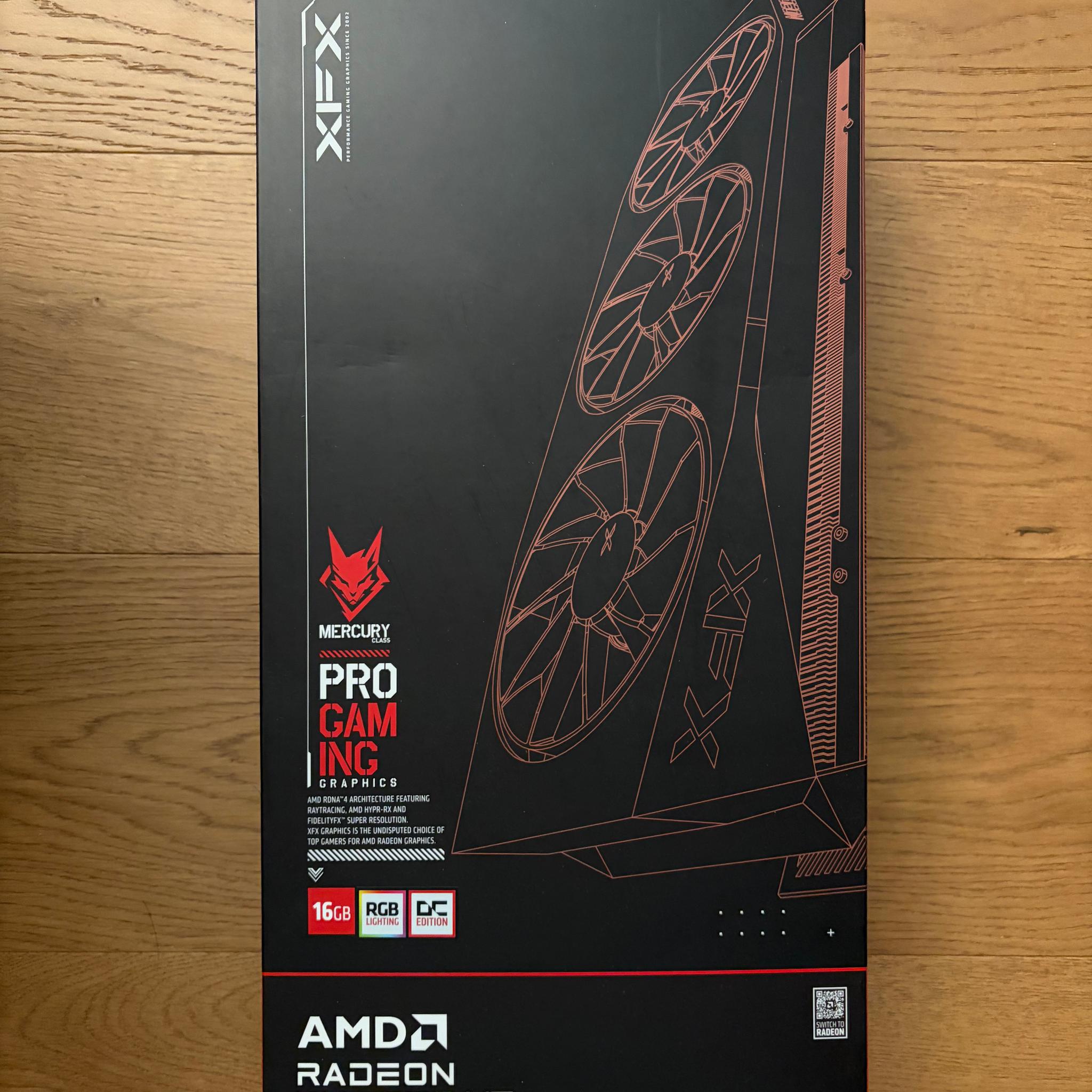 XFX Mercury AMD Radeon RX 9070XT OC Gaming Edition with RGB 16GB GDDR6