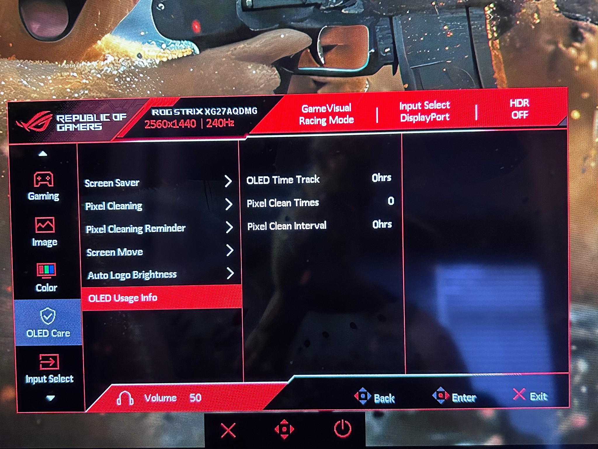 ASUS XG27AQDMG ROG Strix 26.5" 2K OLED (2560 x 1440) 240Hz Gaming Monitor (0 Hours Used)